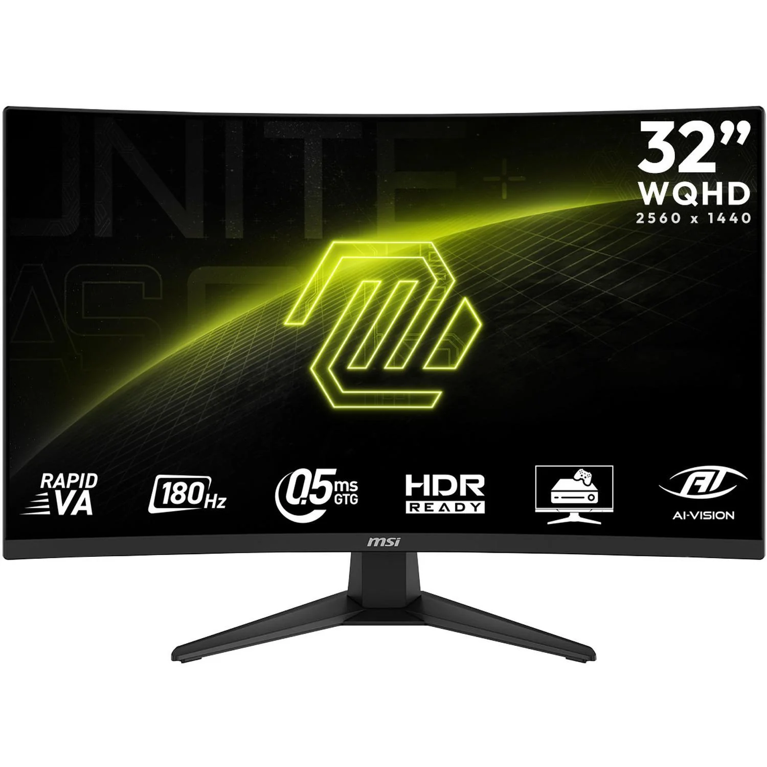 Monitor Gamer Curvo 32" MSI MAG 321CQF E18 Rapid VA WQHD 2560x1440 180Hz 0.5ms HDMI 2.0b DP 1.4a Adaptative-Sync Open Box Gaming Competitivo y Fluidez Extrema