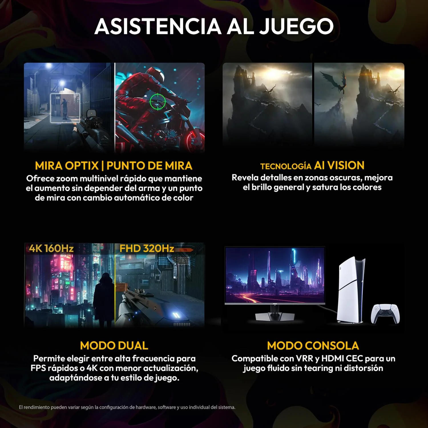 Monitor Gamer Curvo 32" MSI MAG 321CUPDF 0.5ms 320Hz 4K UHD Rapid VA Dual Mode USB-C HDMI 2.1 DisplayPort 1.4a Adaptive Sync - Image 4