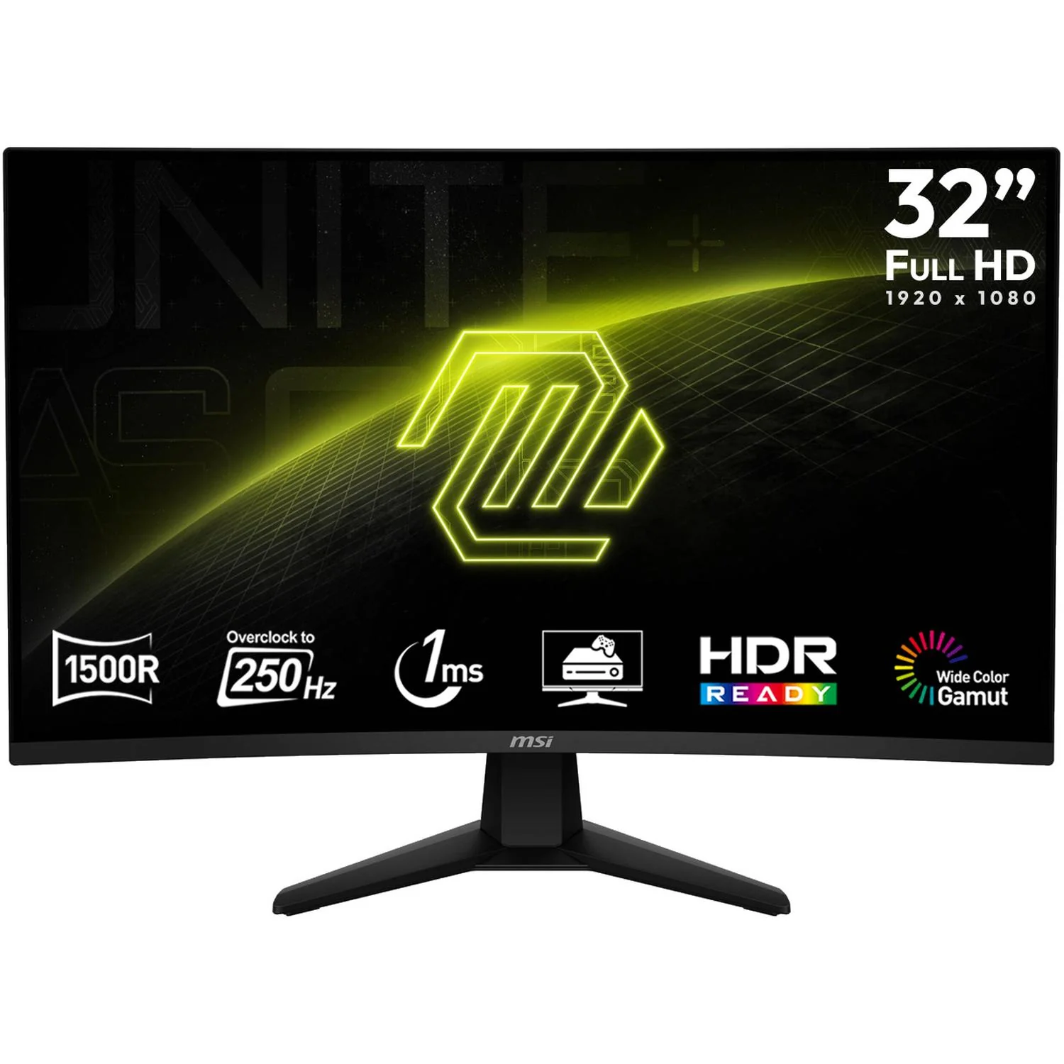 Monitor Gamer Curvo 32" MSI MAG 32C6X 1ms 250Hz VA Full HD HDMI DisplayPort Adaptative-Sync