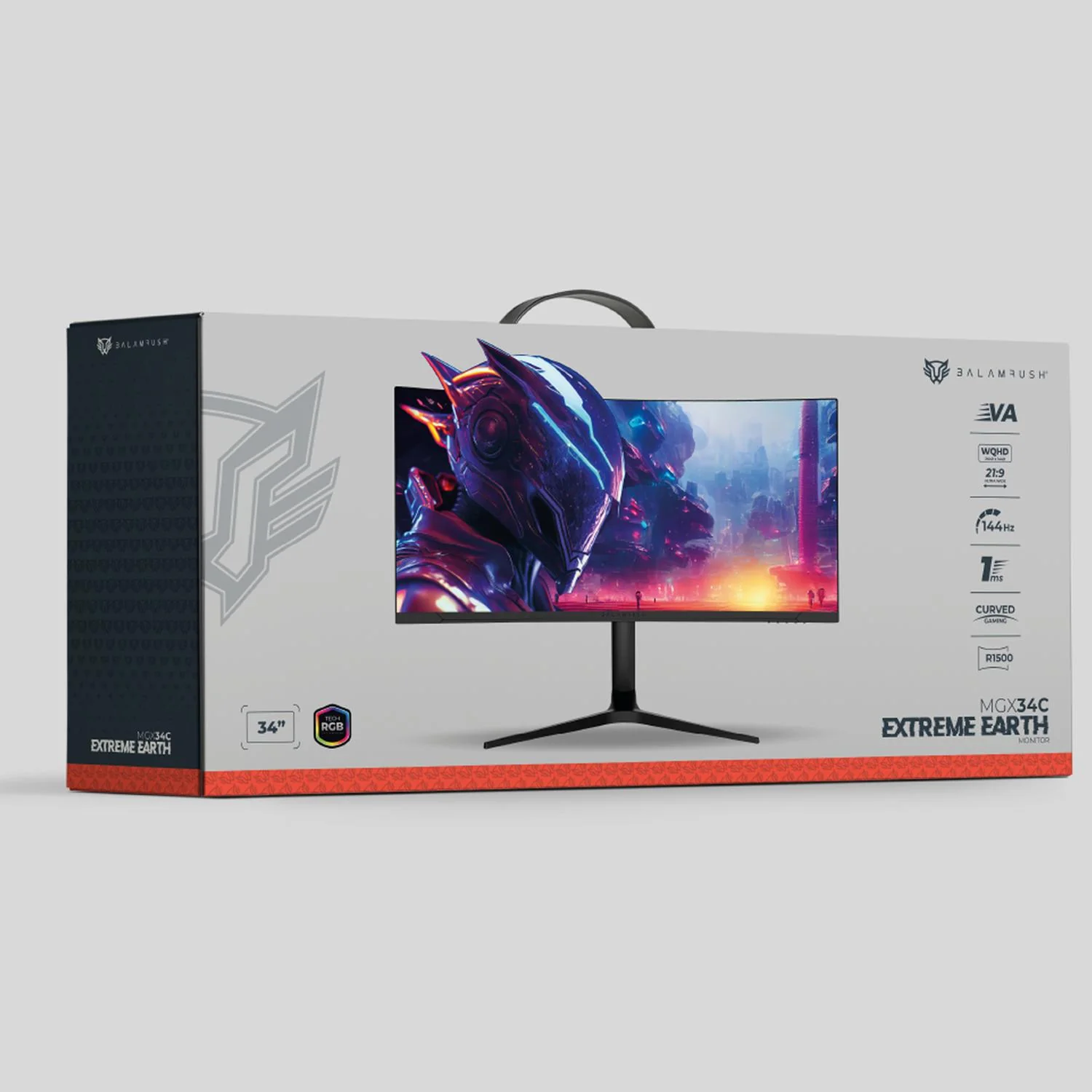 Monitor Gamer Curvo 34 BALAM RUSH EXTREME EARTH MGX34C 1Ms 144Hz Ultra Wide Full HD VA LED RGB HDMI BR-938655 - Image 5