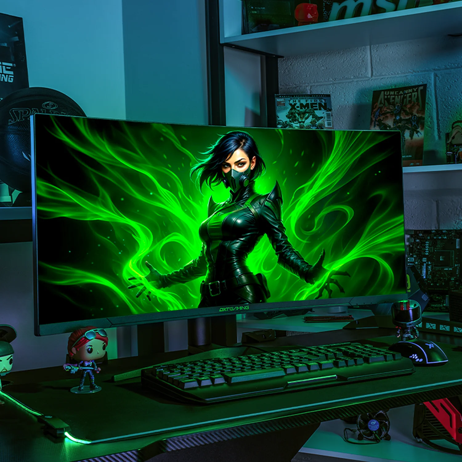 Monitor Gamer Curvo 34" DXT GAMING Immersion Ultra Wide UWQHD 1MS 180Hz VA RGB FreeSync G-Sync Negro - Image 6