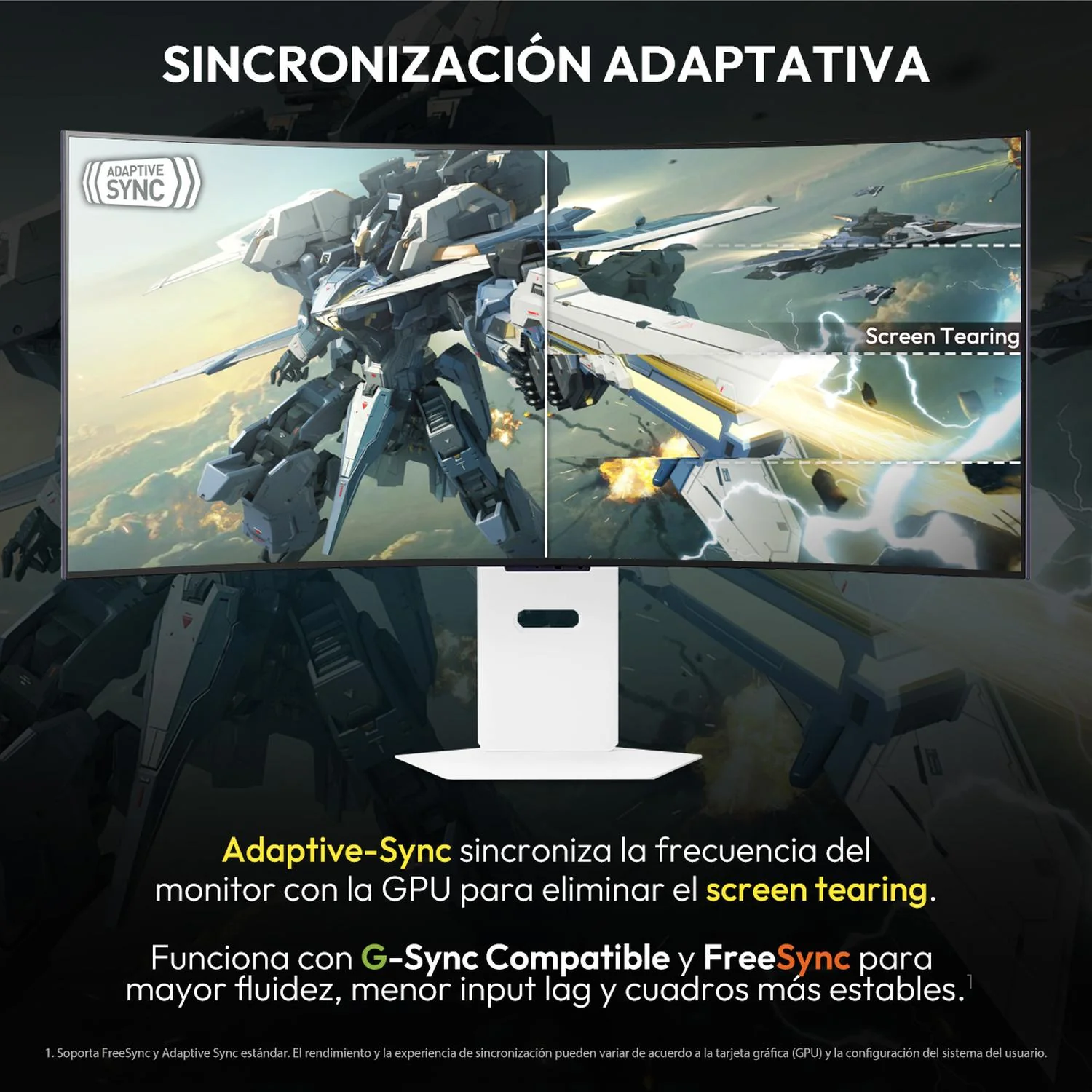 Monitor Gamer Curvo 39" LG UltraGear 39GX90SA-W 0.03ms 240Hz Ultra Wide QHD OLED USB-C DisplayPort 1.4 Altavoces Adaptive Sync Blanco - Image 3