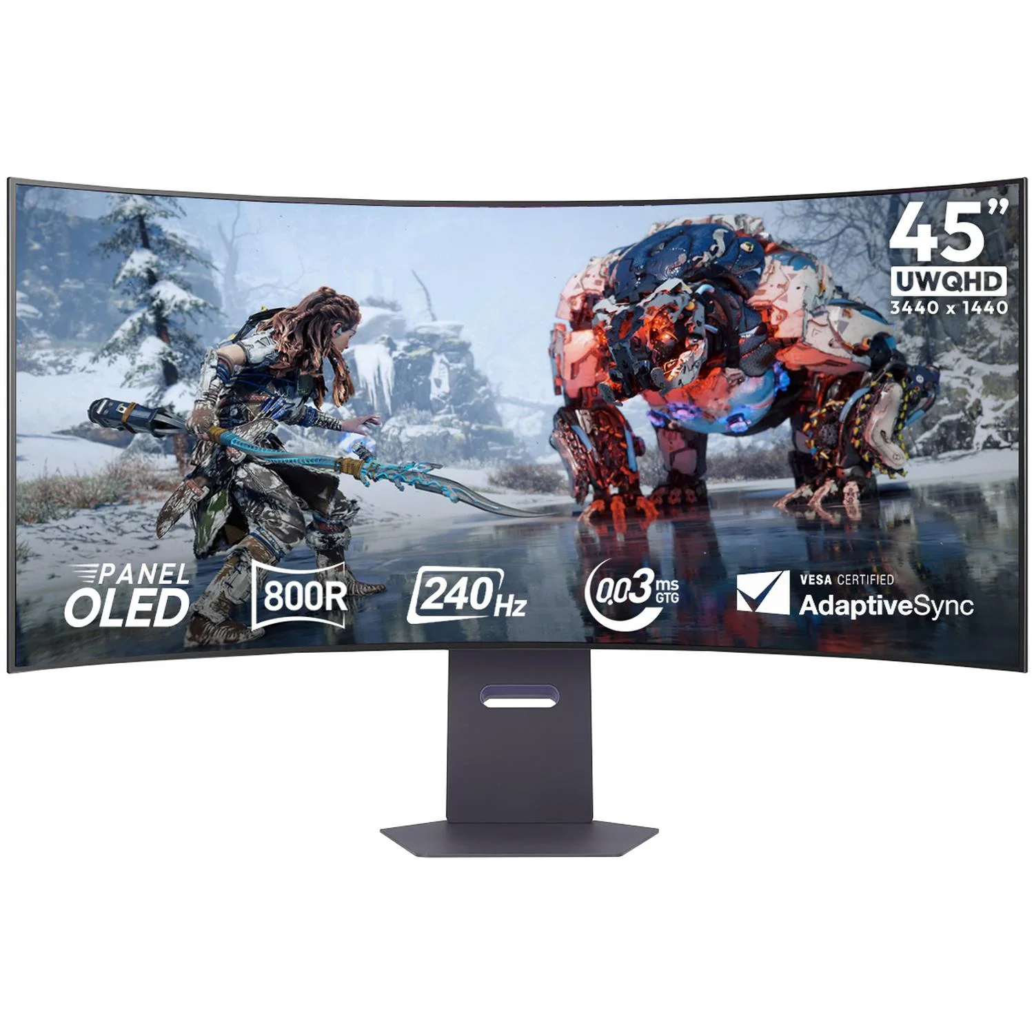 Monitor Gamer Curvo 45" LG UltraGear 45GX90SA-B 0.03ms 240Hz Ultra Wide QHD OLED USB-C DisplayPort 1.4 Altavoces Adaptive Sync