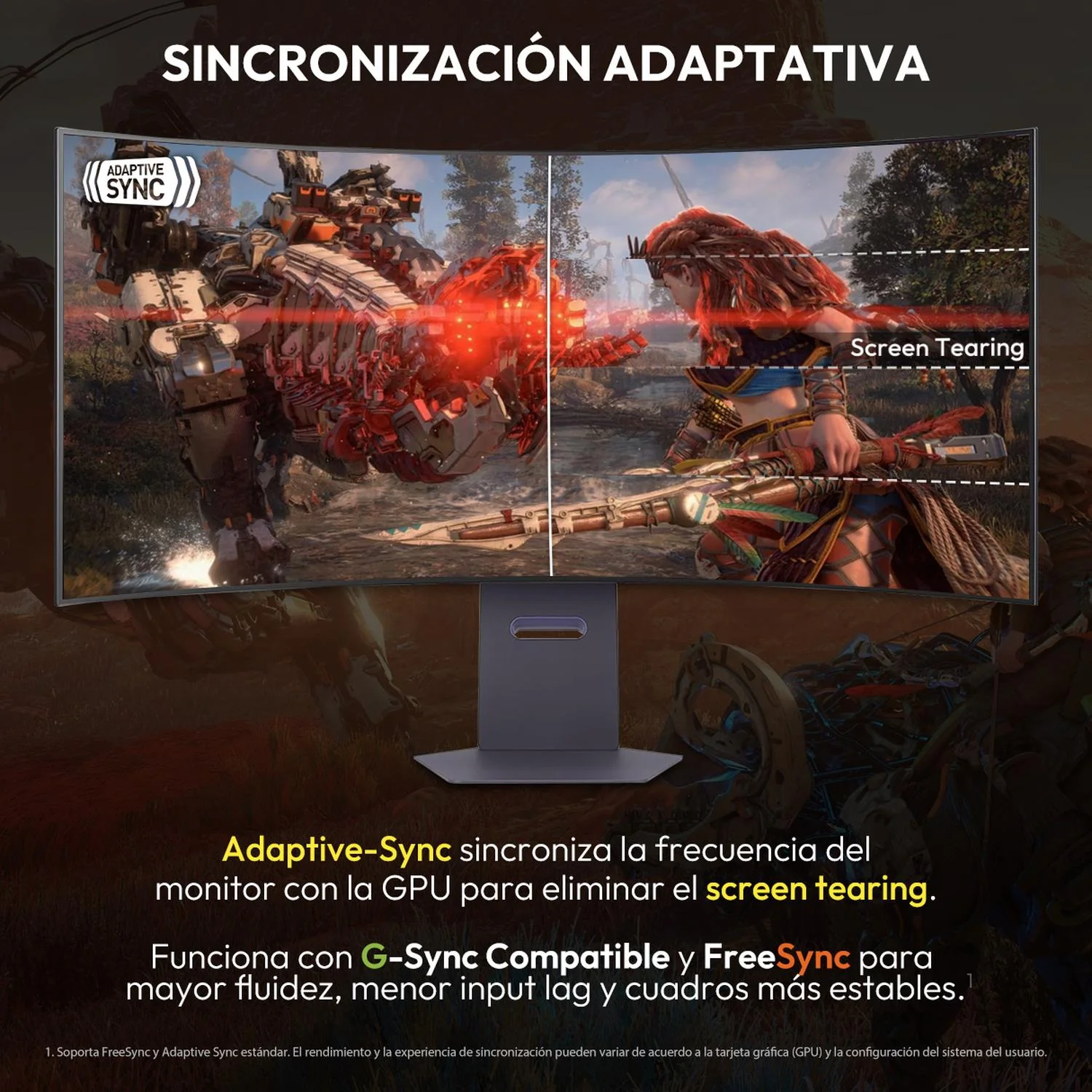 Monitor Gamer Curvo 45" LG UltraGear 45GX90SA-B 0.03ms 240Hz Ultra Wide QHD OLED USB-C DisplayPort 1.4 Altavoces Adaptive Sync - Image 3