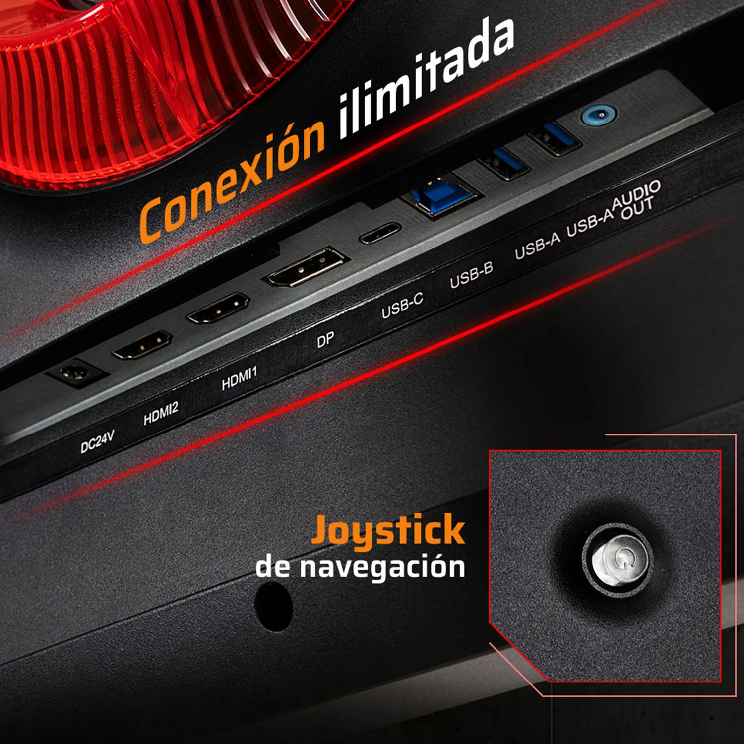 Monitor Gamer Curvo 49 BALAM RUSH EXORVIT EARTH MZX49C 1ms 144Hz DQHD IPS LED HDMI USB-C Altavoces FreeSync/G-Sync Negro BR-940665 - Image 4