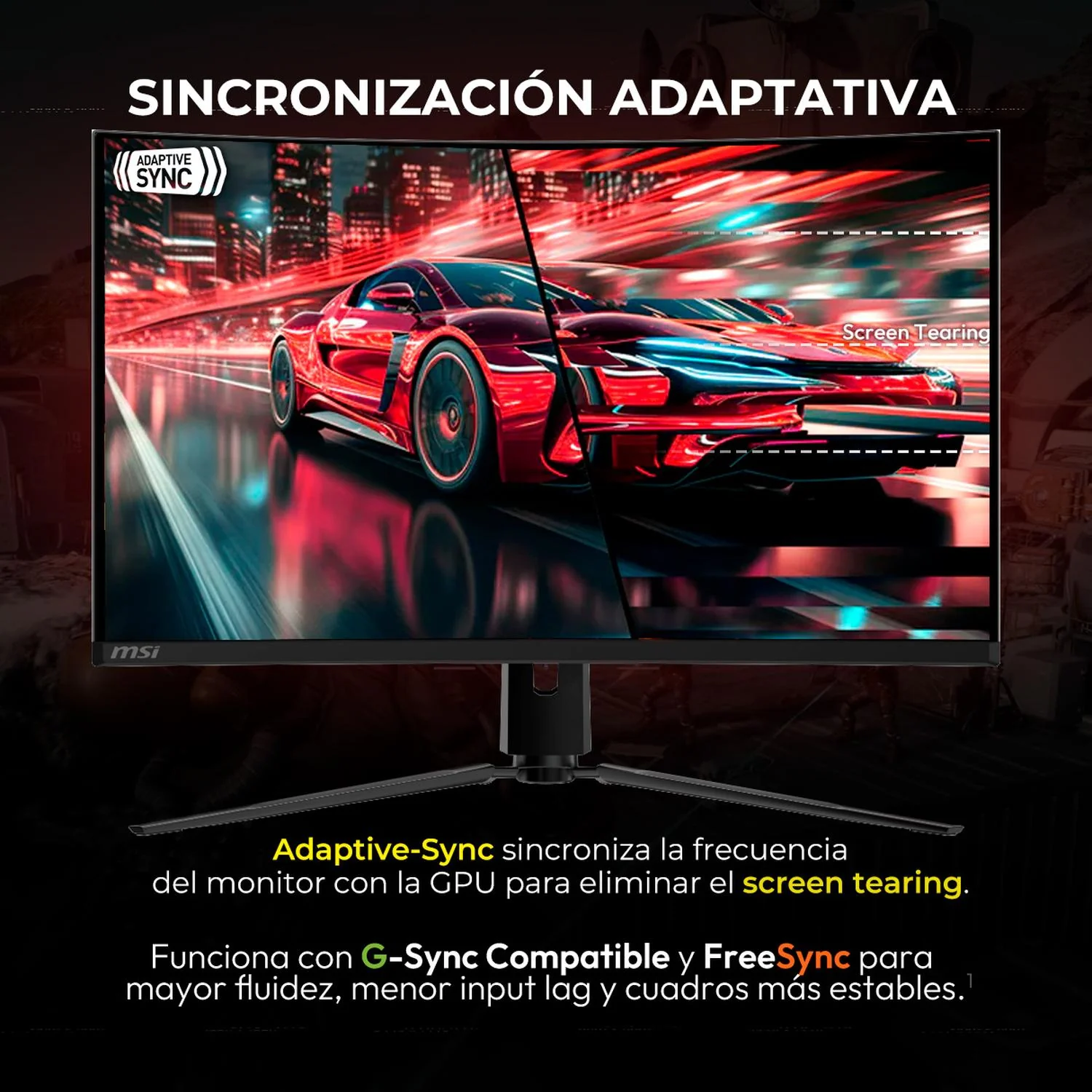 Monitor Gamer OLED 4K Curvo 32" MSI MPG 321CURX QD-OLED UHD 3840x2160 240Hz 0.03ms HDMI 2.1 DP 1.4a USB-C Nvidia G-Sync Garantia OLED 3 Años - Image 3