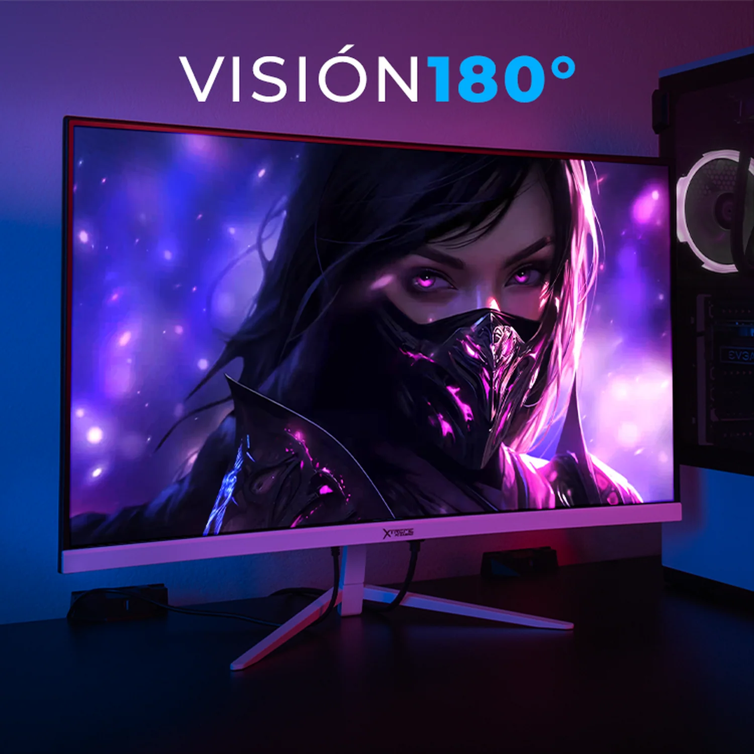 Monitor Gamer XTREME PC GAMING Clarity Curvo 23.8" MXT2386WT24C 4ms 100Hz FHD VA HDMI Blanco - Image 4