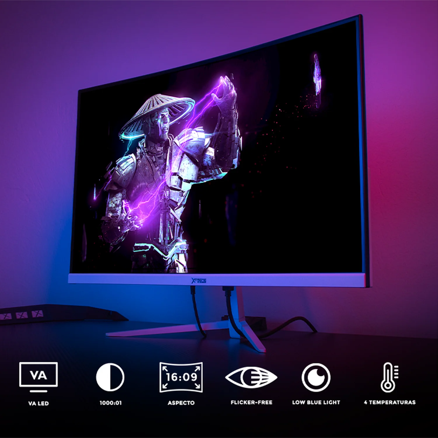 Monitor Gamer XTREME PC GAMING Clarity Curvo 27" MXT2706WT27C 4ms 100Hz FHD VA HDMI Blanco - Image 5
