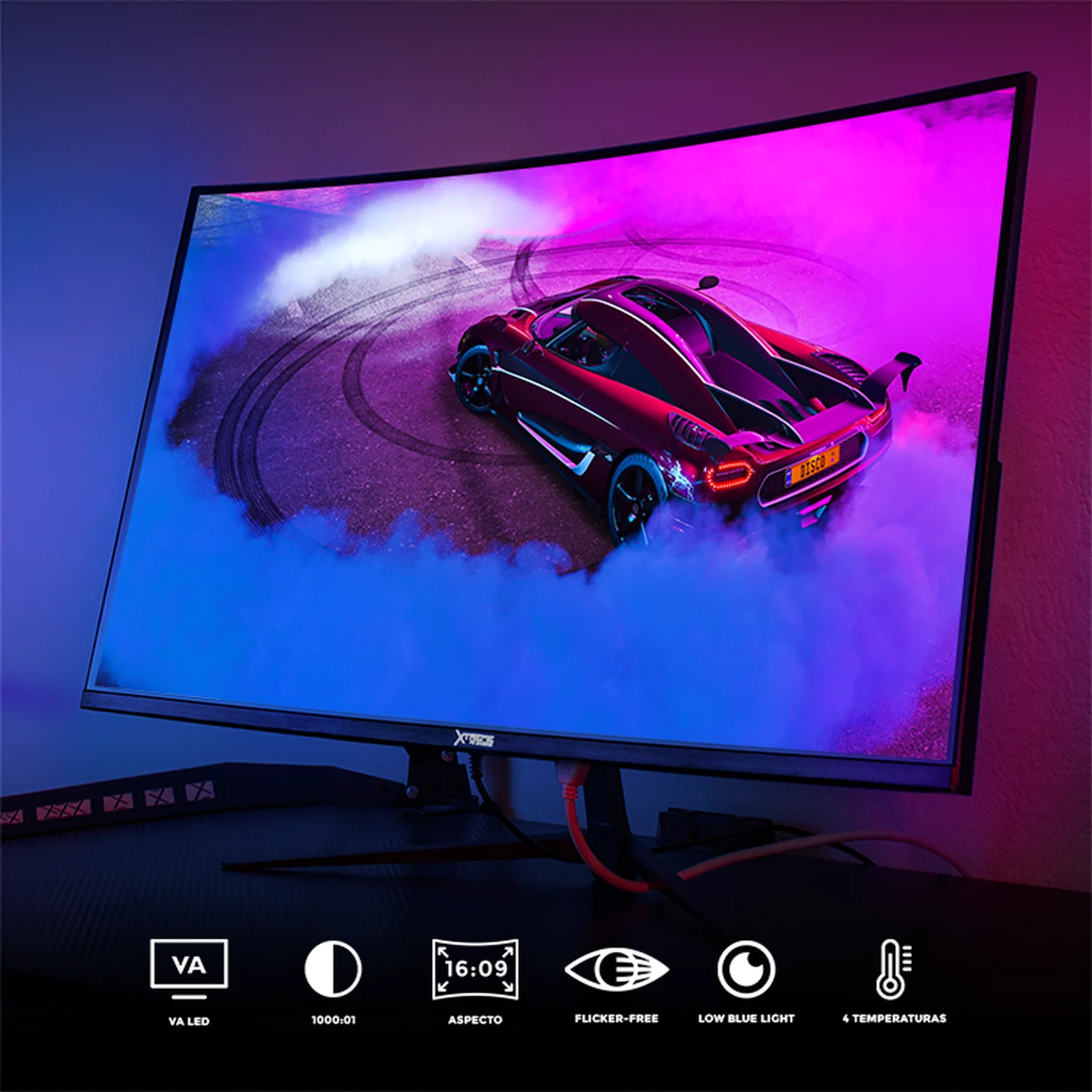Monitor Gamer XTREME PC GAMING Clarity Curvo 27" MXT2706BK27C 4ms 100Hz FHD VA HDMI Negro - Image 5