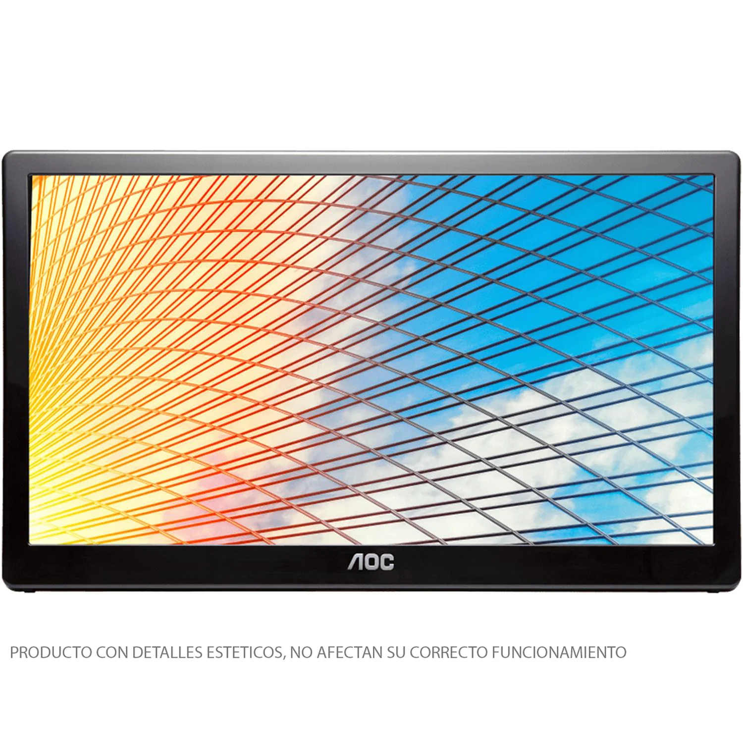 Monitor Portatil 15.6 AOC 60Hz HD TN WLED USB 3.0 Reacondicionado Grado B (Bueno) E1659FWUB-RFB2