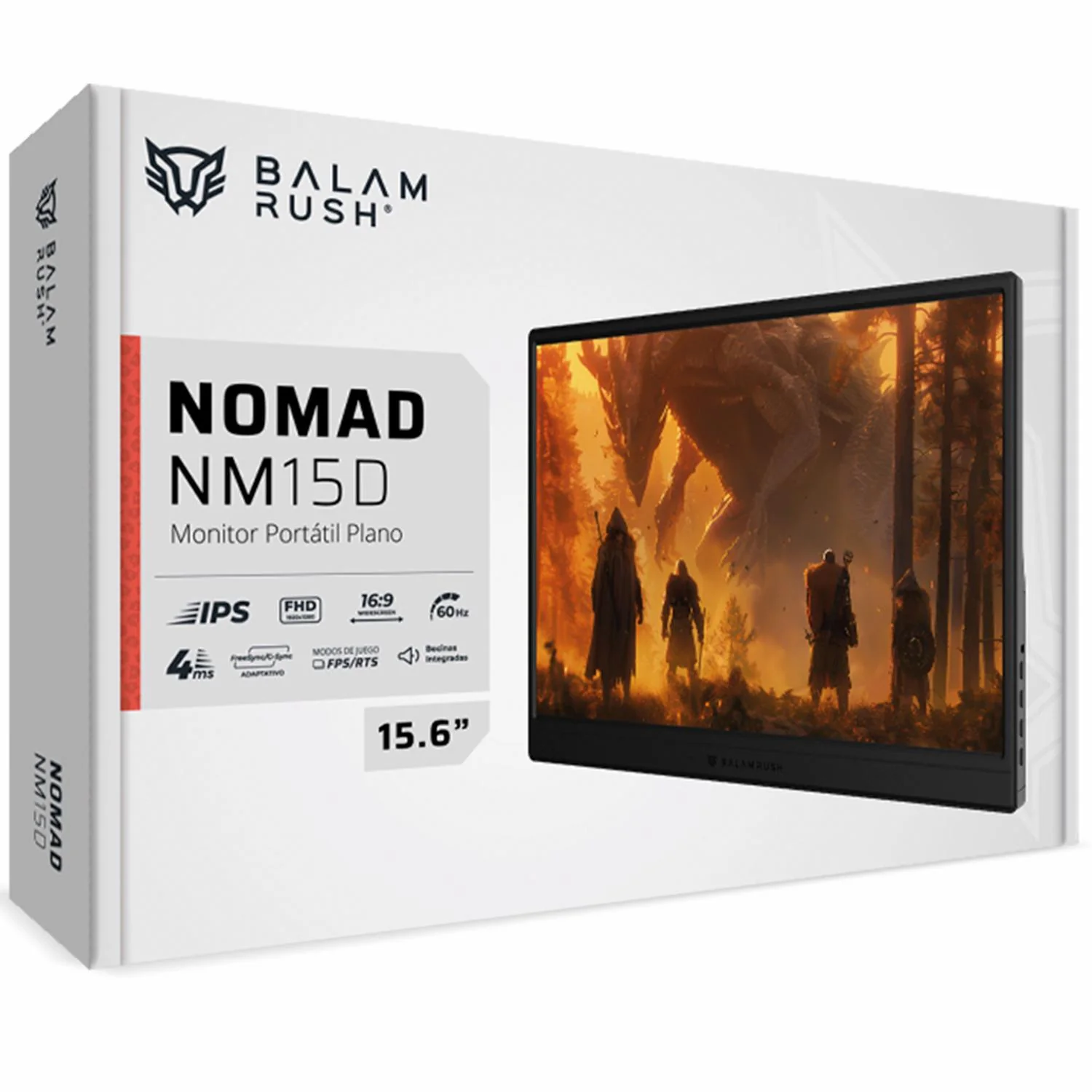 Monitor Portatil 15.6 BALAM RUSH NOMAD NM15D 4ms 60Hz Full HD IPS LED HDMI USB-C Negro BR-943123 - Image 6