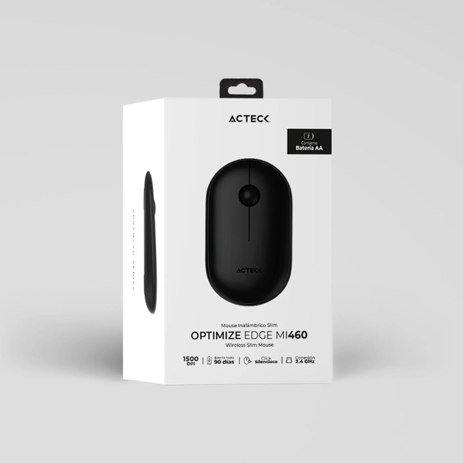 Mouse ACTECK OPTIMIZE EDGE MI460 Ultra Delgado 1600dpi 2 botones Inalambrico USB 2.4 Ghz Negro AC-934091 - Image 5