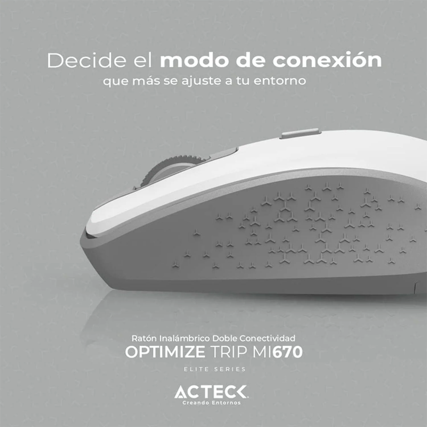 Mouse ACTECK OPTIMIZE TRIP MI670 1600dpi 4 botones Inalambrico USB 2.4 Ghz Blanco AC-934138 - Image 3