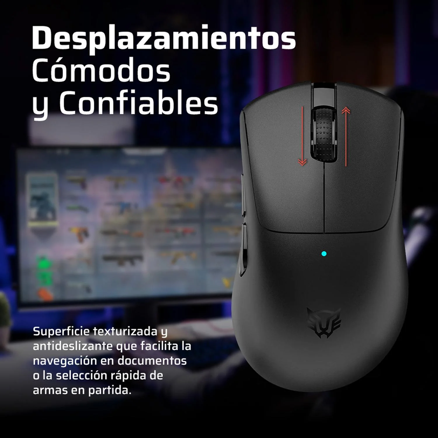 Mouse Gamer BALAM RUSH DRIFT PERFORM MG5 12000dpi 5 Botones Inalambrico 2.4GHz BT 5.1 Negro BR-938549 Comodidad y precisión en el juego - Image 4