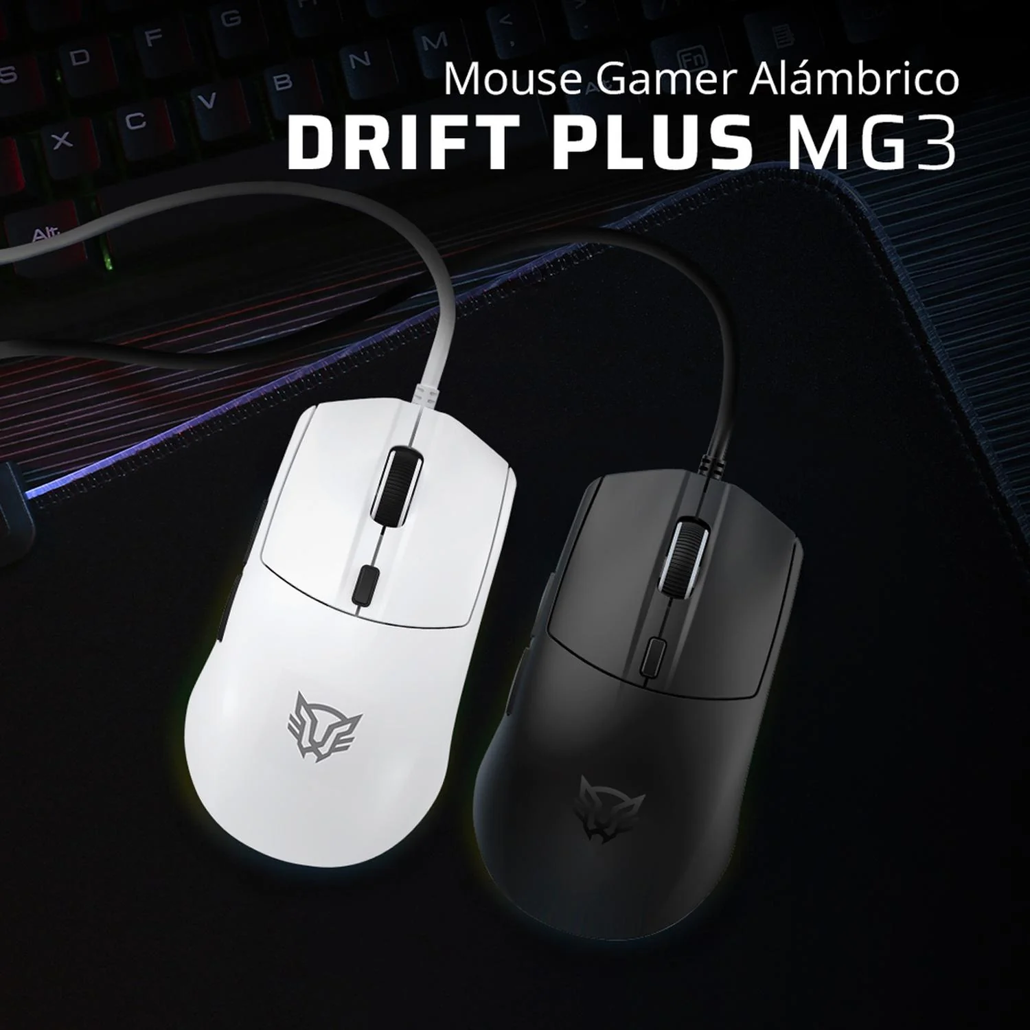 Mouse Gamer BALAM RUSH DRIFT PLUS MG3 7200dpi 6 Botones RGB Blanco BR-943529 Máxima comodidad y Precision - Image 4
