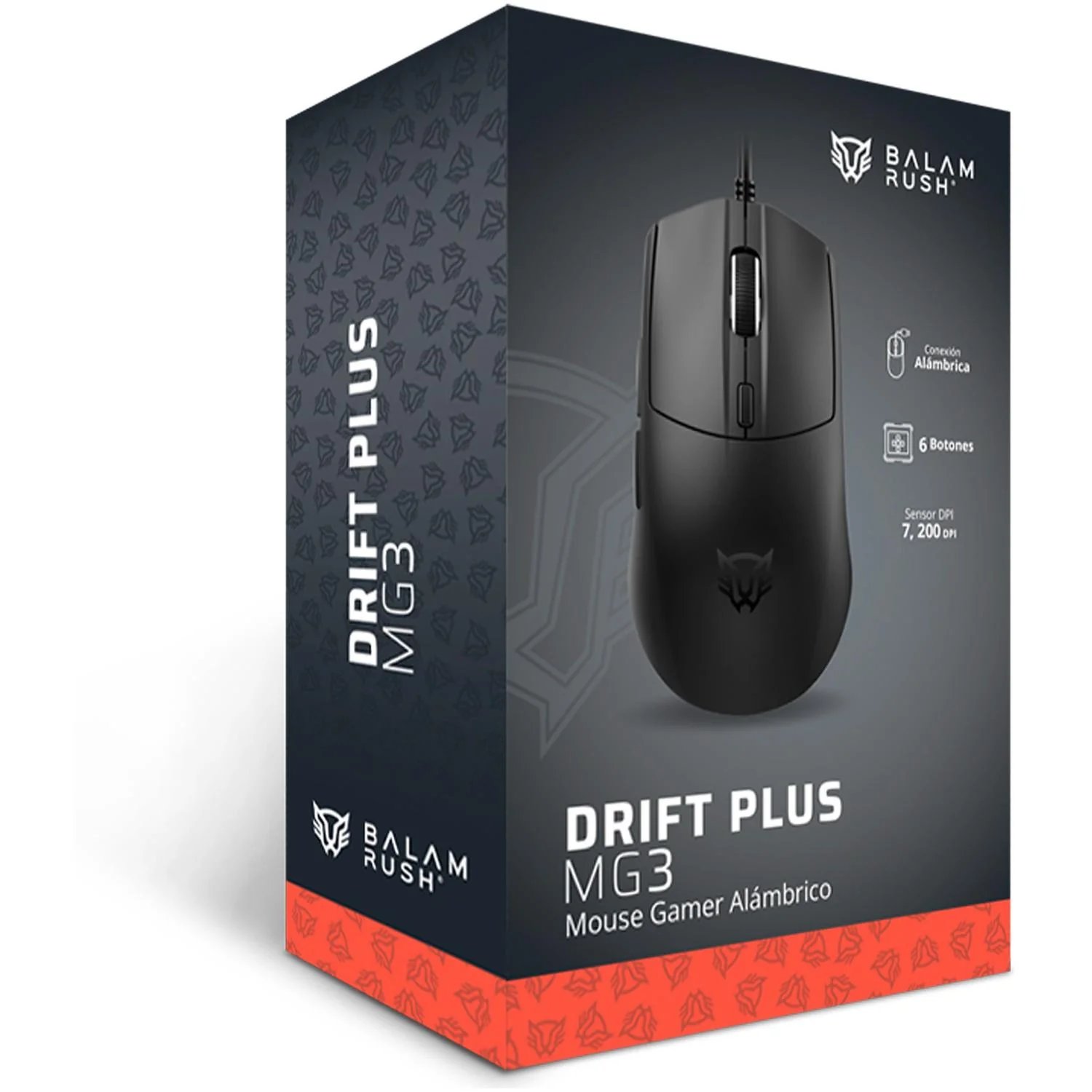 Mouse Gamer BALAM RUSH DRIFT PLUS MG3 7200dpi 6 Botones RGB Negro BR-943512 Máxima comodidad y Precision - Image 6