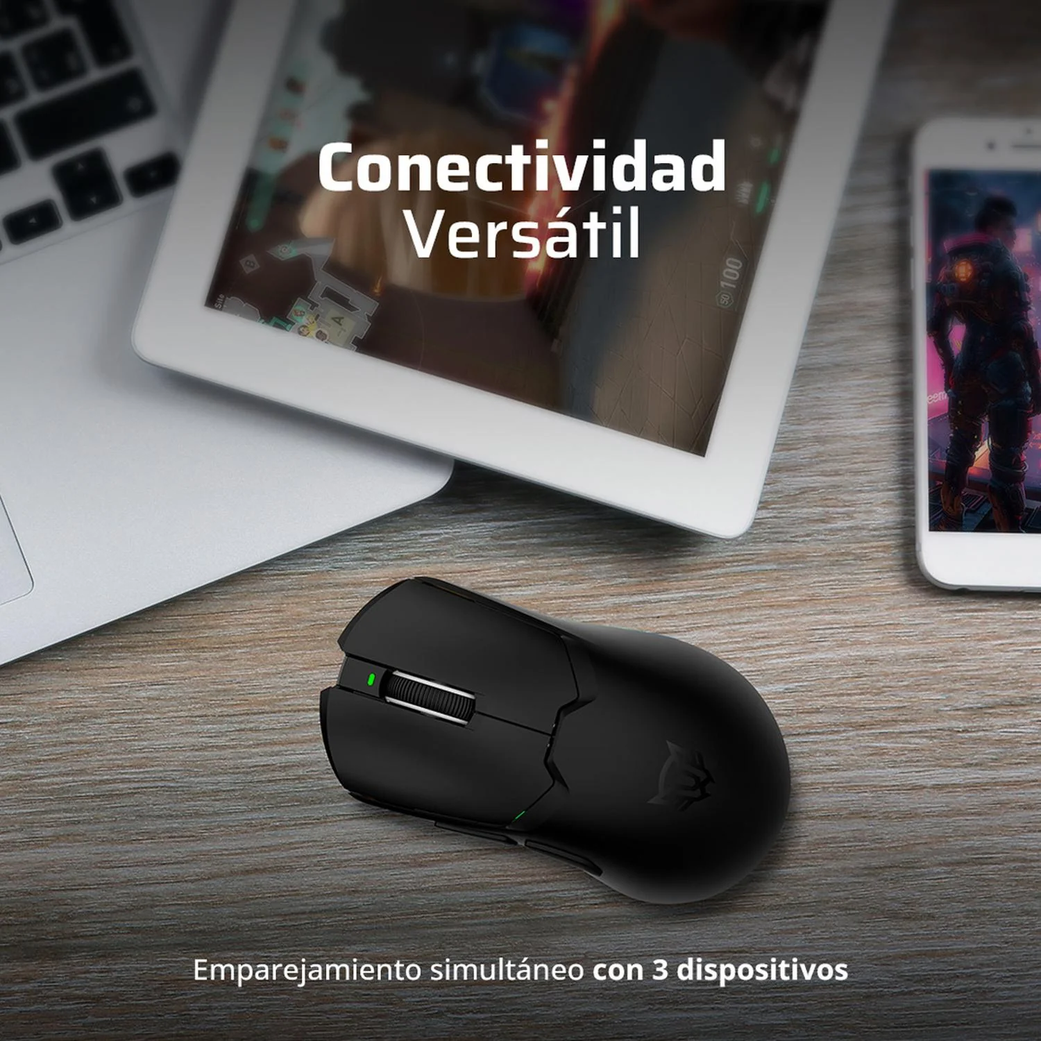Mouse Gamer BALAM RUSH DRIFT PRO MG7 26000dpi 5 Botones Inalambrico 2.4GHz BT 5.3 Negro BR-938525 Mayor precisión y control en el juego - Image 4