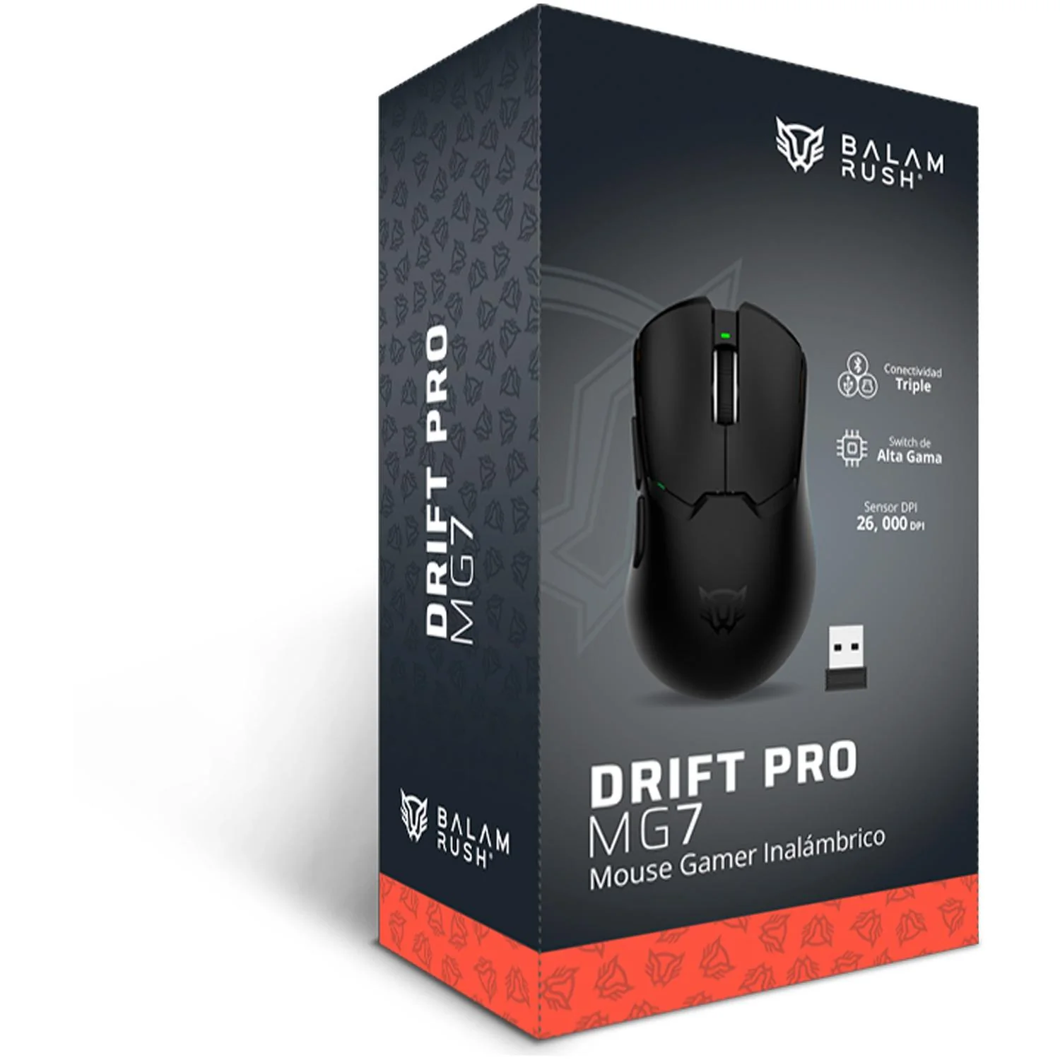 Mouse Gamer BALAM RUSH DRIFT PRO MG7 26000dpi 5 Botones Inalambrico 2.4GHz BT 5.3 Negro BR-938525 Mayor precisión y control en el juego - Image 6