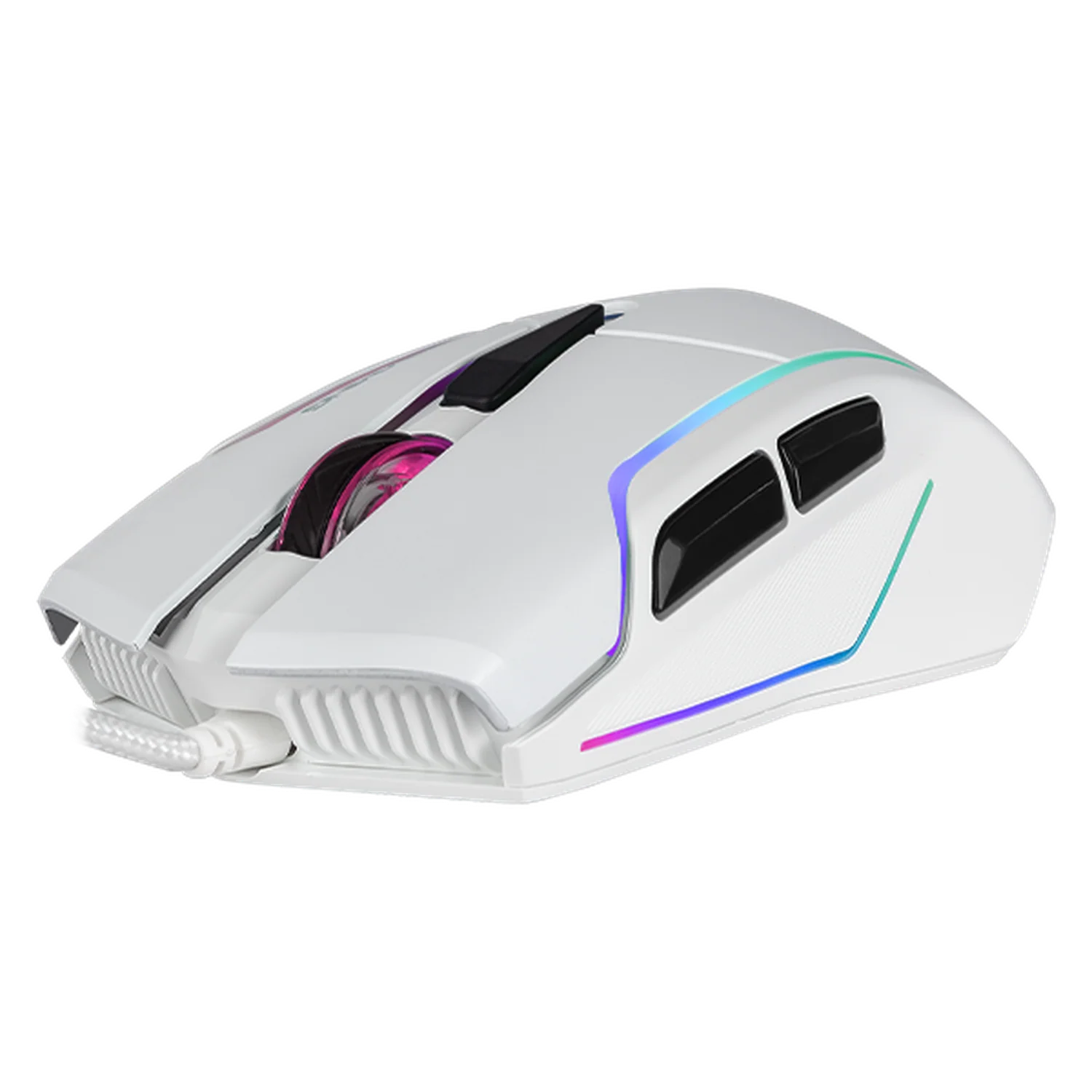 Mouse Gaming DXT GAMING Grip RGB 7200 DPI Sensor Optico 6 Botones Programables 13 Modos de Retroiluminacion Alambrico USB Blanco MGDXT046WT - Image 2