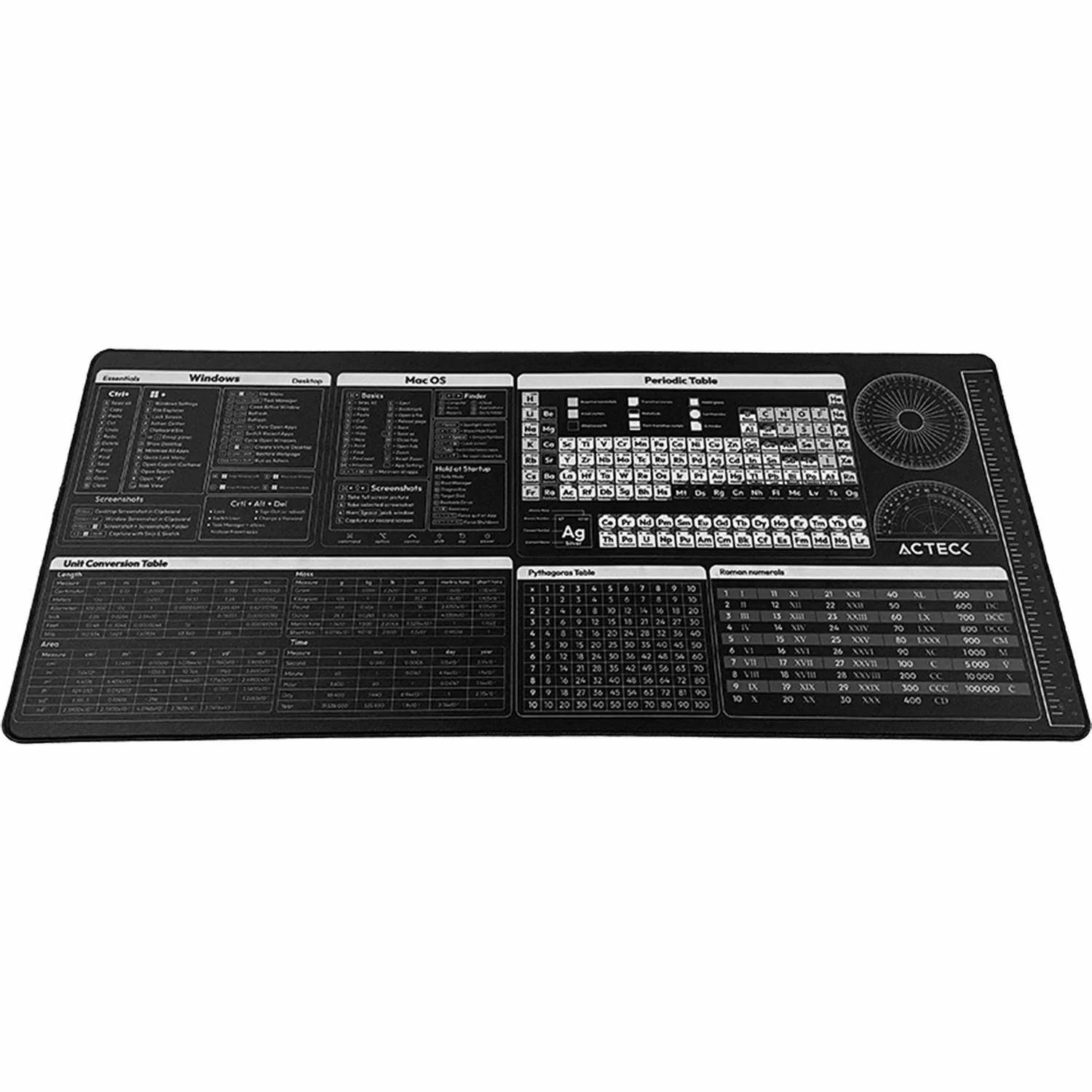 Mouse Pad ACTECK VIBE FLOW TOOLS MT494H Diseño Algebraico Negro AC-941075 - Image 2