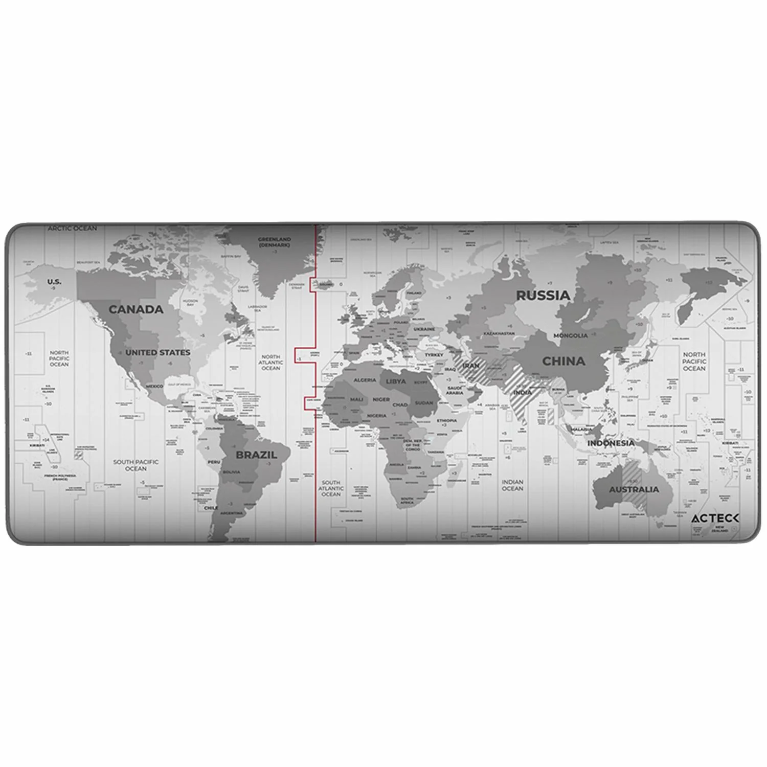Mouse Pad ACTECK VIBE FLOW WORLD MT494W Diseño Mapa Gris AC-941044
