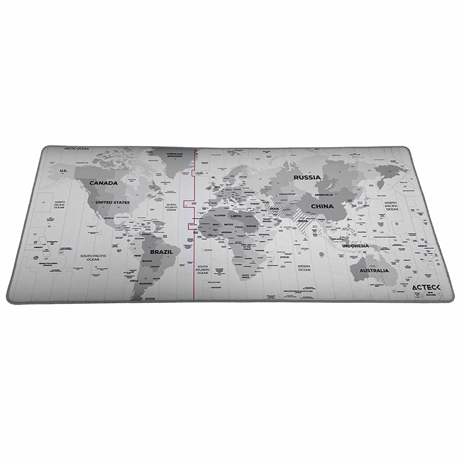 Mouse Pad ACTECK VIBE FLOW WORLD MT494W Diseño Mapa Gris AC-941044 - Image 2