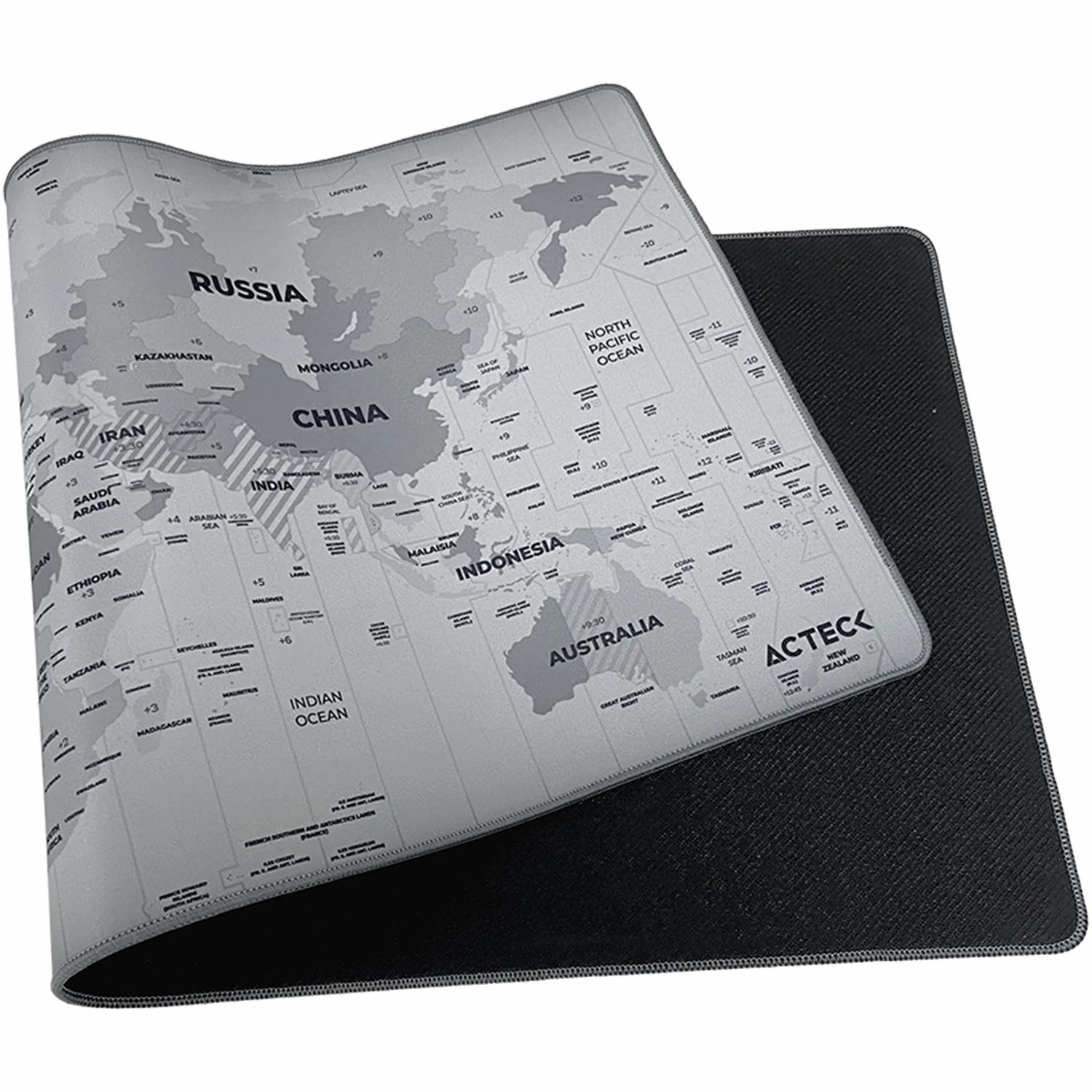 Mouse Pad ACTECK VIBE FLOW WORLD MT494W Diseño Mapa Gris AC-941044 - Image 3