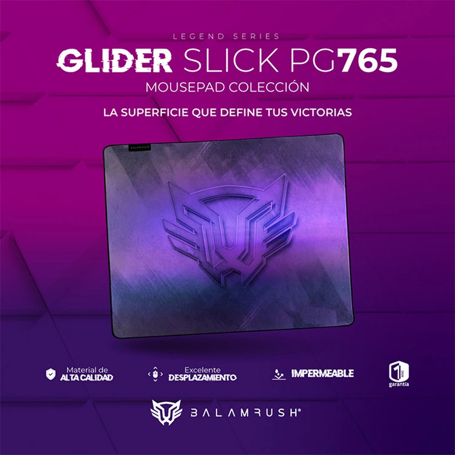 Mouse Pad Gamer BALAM RUSH GLIDER SLICK PG765 Mediano BR-937443 - Image 4