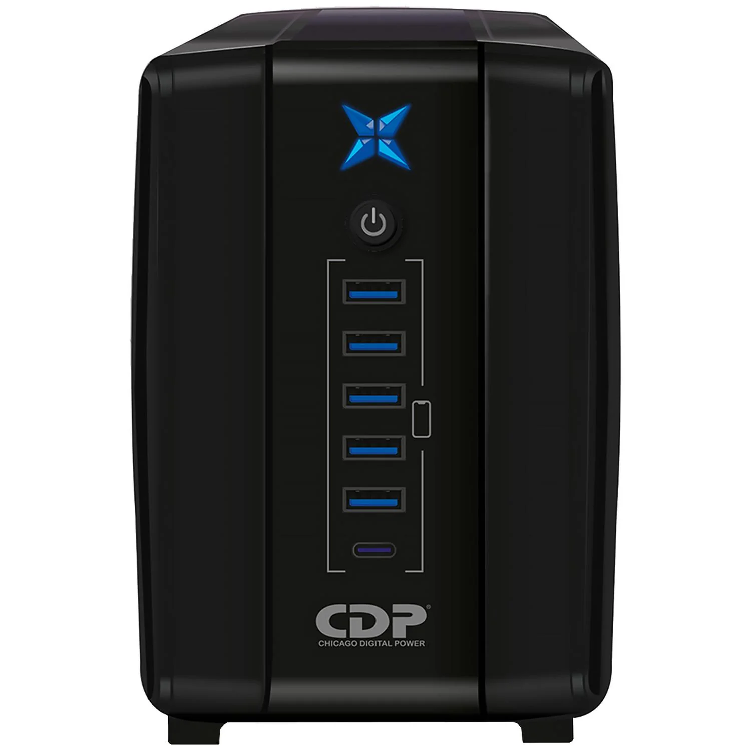 No Break CDP R-UPR508 500VA/250W Respaldo 10-20min AVR Supresor de Picos 8 Salidas 6 USB
