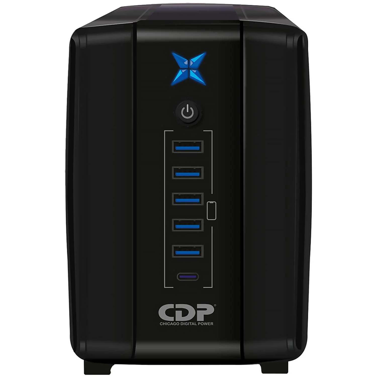 No Break CDP R-UPR758 750VA/375W Respaldo 10-25min AVR Supresor de Picos 8 Salidas 6 USB