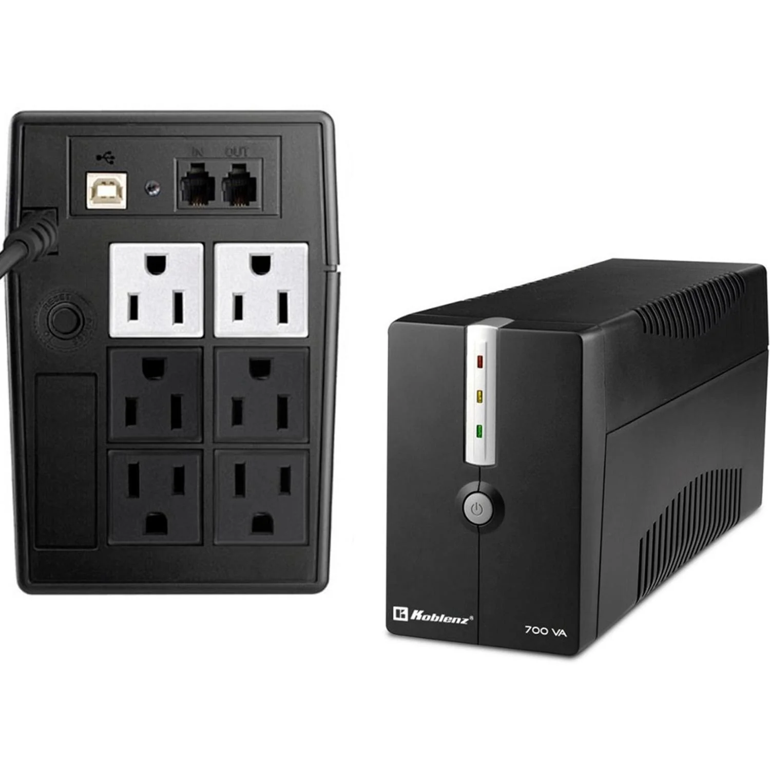 No Break KOBLENZ 7016 USB/R 700VA 360W 6 Contactos 25 Minutos 00-4206-9 - Image 2
