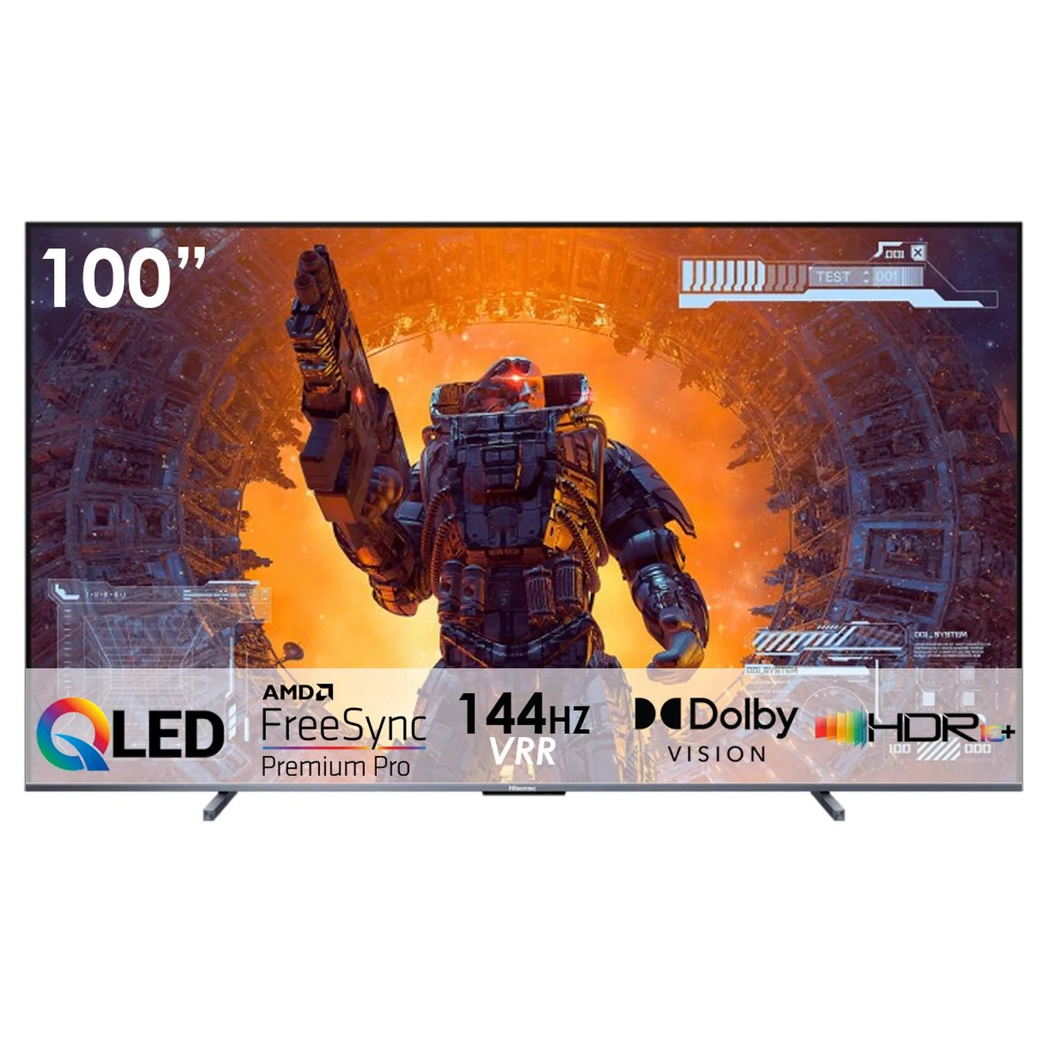Pantalla Smart TV 100 pulgadas HISENSE QD7N 4K Ultra HD QLED Google TV 100QD7N