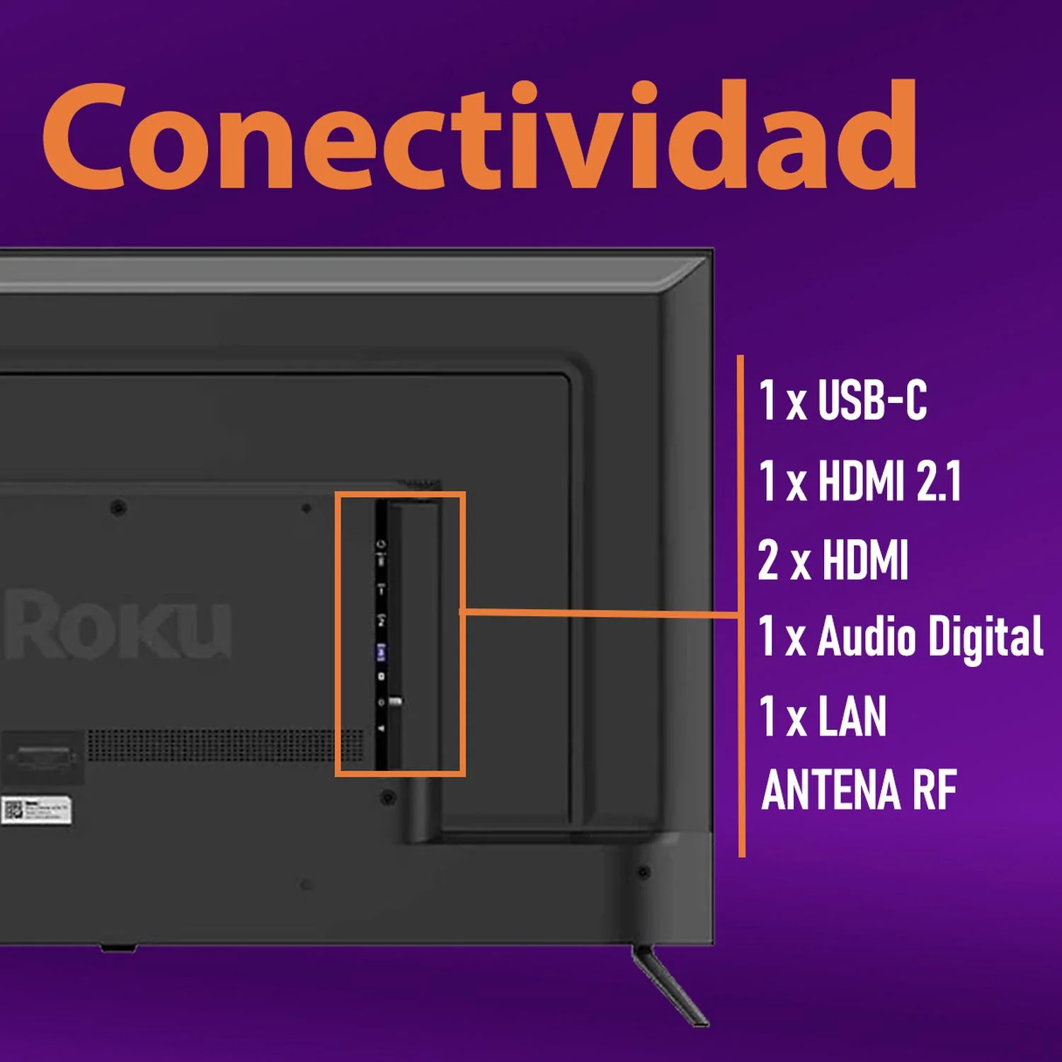 Pantalla Smart TV 43 pulgadas ROKU SELECT SERIES 4K Ultra HD LED Roku TV 43R4C5 - Image 3