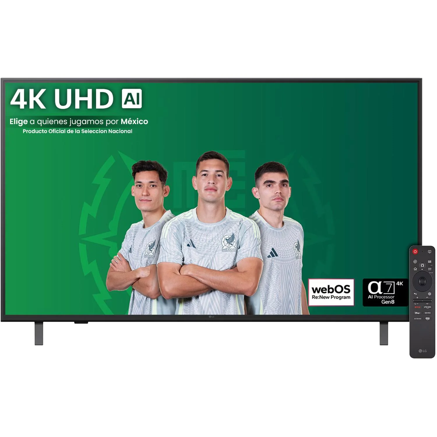 Pantalla Smart TV 50" LG AI UHD UA80 4L Ultra HD Wi-Fi Bluetooth HDMI + Magic Remote