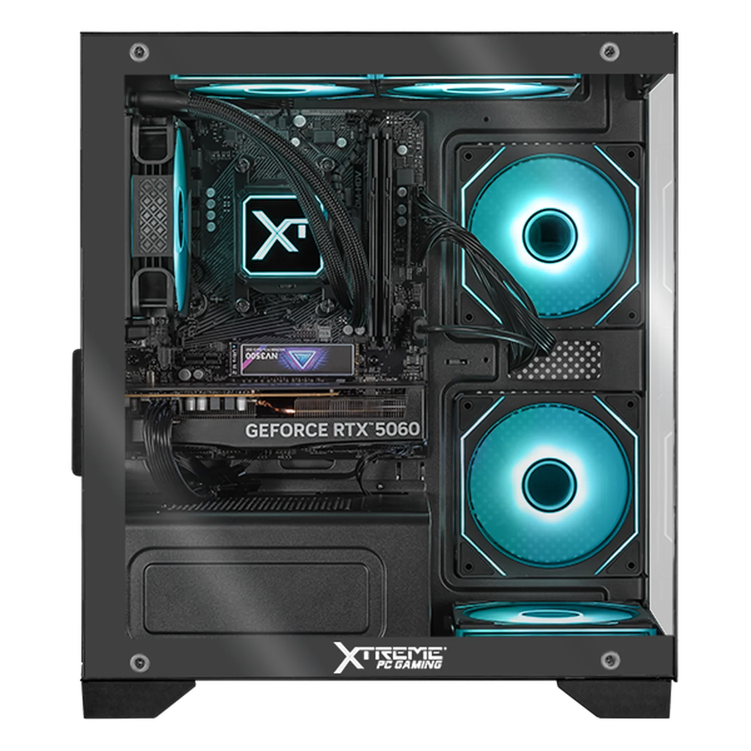 PC Gamer Completa Xtreme PC Gaming NVIDIA GeForce RTX 5060 AMD Ryzen 7 5700 16GB SSD 1TB Monitor Curvo 27 180Hz Sistema Liquido WIFI Grey gaming 1080p, estudios y multitarea - Image 2