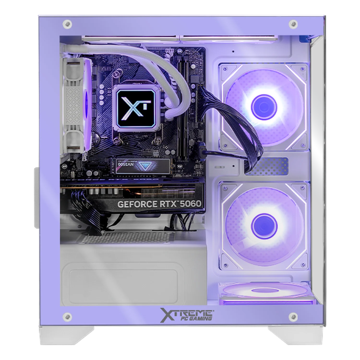PC Gamer Completa con IA Xtreme PC Gaming NVIDIA GeForce RTX 5060 AMD Ryzen 7 5700 32GB SSD 1TB Monitor Curvo 27 180Hz Sistema Liquido WIFI Lila gaming 1080p, estudios y multitarea - Image 2