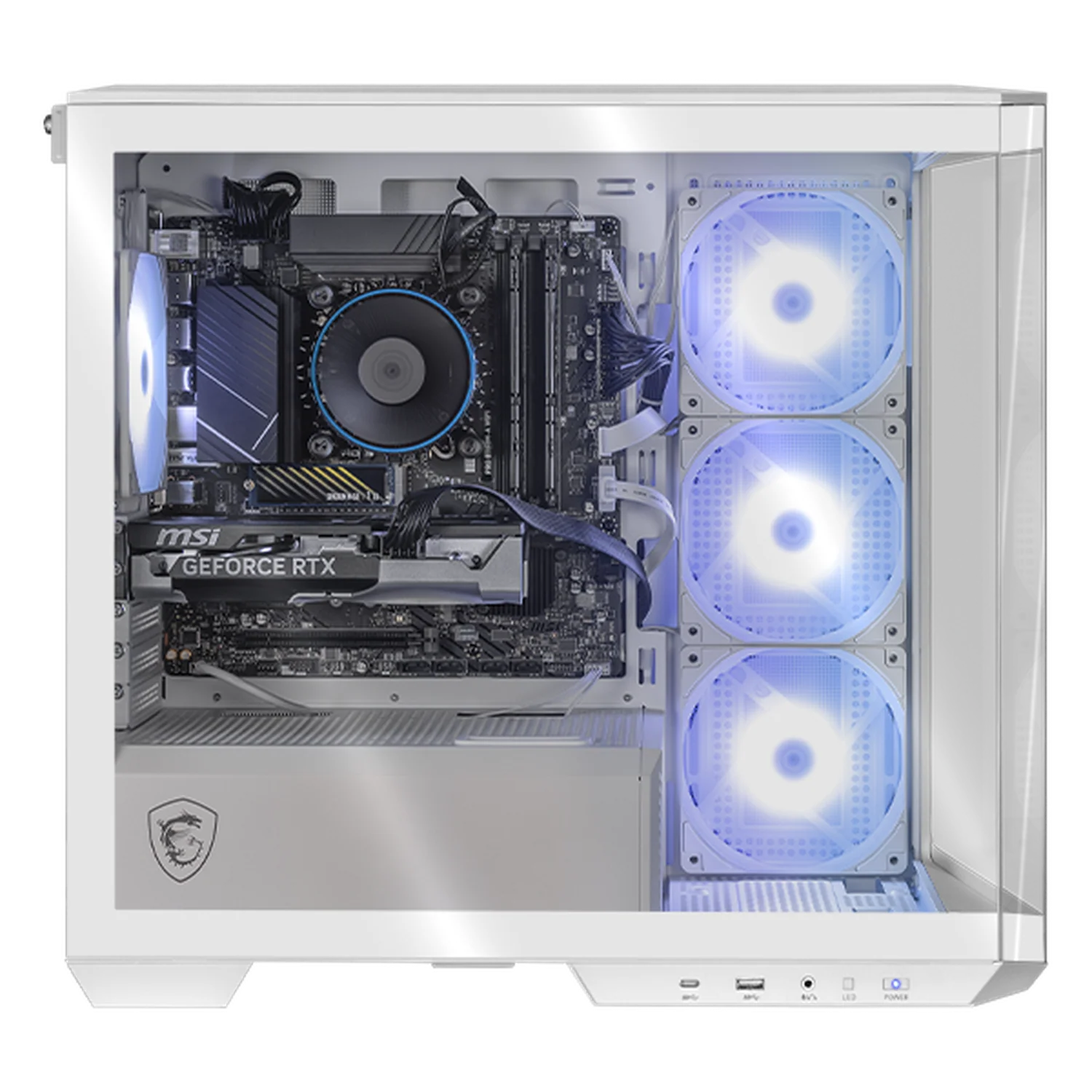 PC Gamer Completa Xtreme PC Gaming MSI NVIDIA GeForce RTX 5060 Intel Core i7 14700F 16GB DDR5 SSD 1TB Monitor Curvo 27 180Hz WIFI White gaming 1080p, estudios y multitarea - Image 2