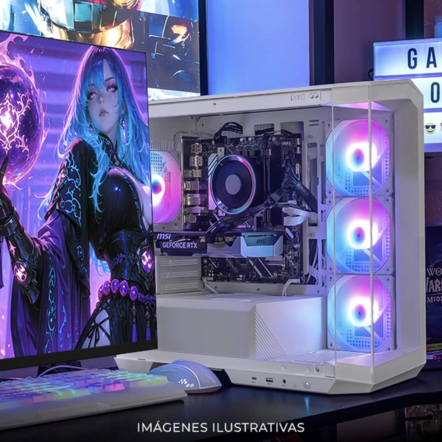 PC Gamer Completa IA Xtreme PC Gaming MSI NVIDIA GeForce RTX 5060 Intel Core Ultra 5 225F 32GB DDR5 SSD 1TB Monitor 27 180Hz WIFI White Productividad Versátil Acelerada con IA - Image 6
