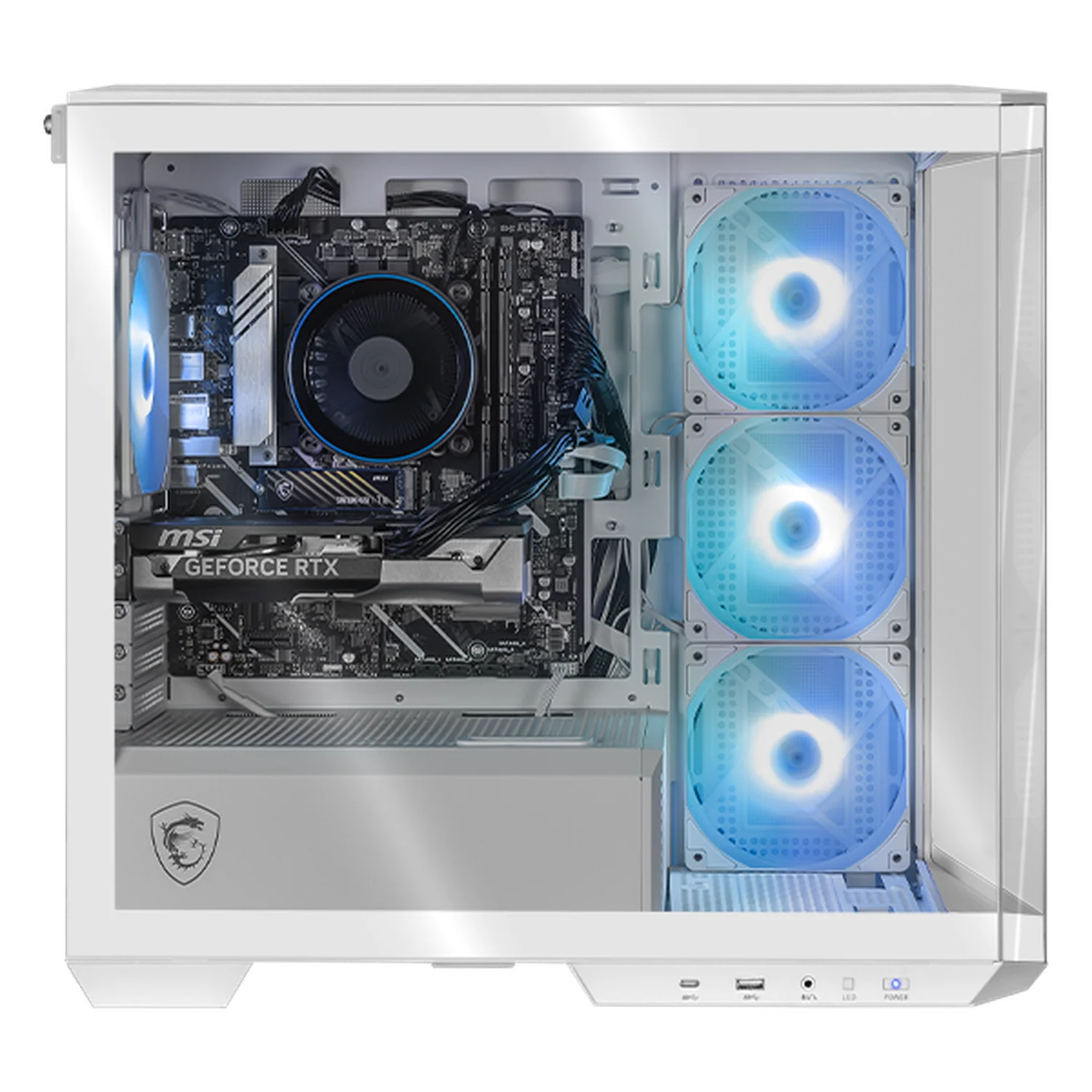 Xtreme PC IA Entry MSI NVIDIA GeForce RTX 5060 Intel Core Ultra 7 265F NPU 13 TOPS 16GB DDR5 SSD 1TB Monitor Curvo 31.5 180Hz WIFI White Potencia para crear con IA - Image 2