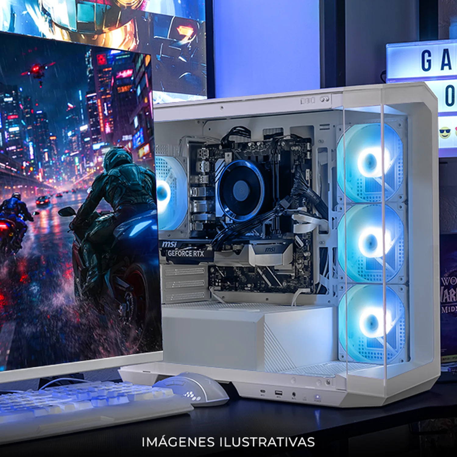 Xtreme PC IA Entry MSI NVIDIA GeForce RTX 5060 Intel Core Ultra 7 265F NPU 13 TOPS 16GB DDR5 SSD 1TB Monitor Curvo 31.5 180Hz WIFI White Potencia para crear con IA - Image 6