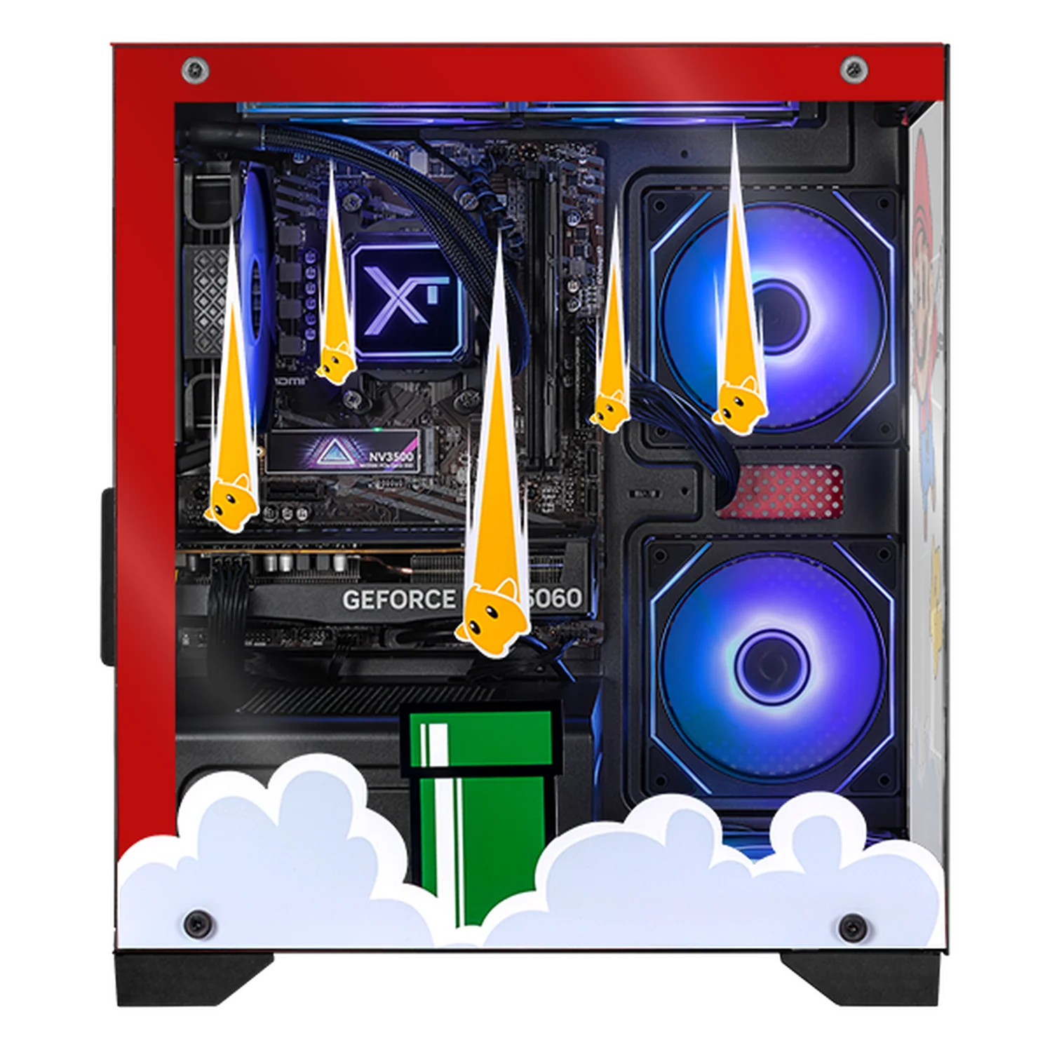 PC Gamer Completa IA Xtreme PC Gaming NVIDIA GeForce RTX 5060 AMD Ryzen 7 5700 16GB SSD 1TB Monitor Curvo 27 180Hz Sistema Liquido WIFI Mario Galaxy Productividad Versátil Acelerada con IA - Image 2