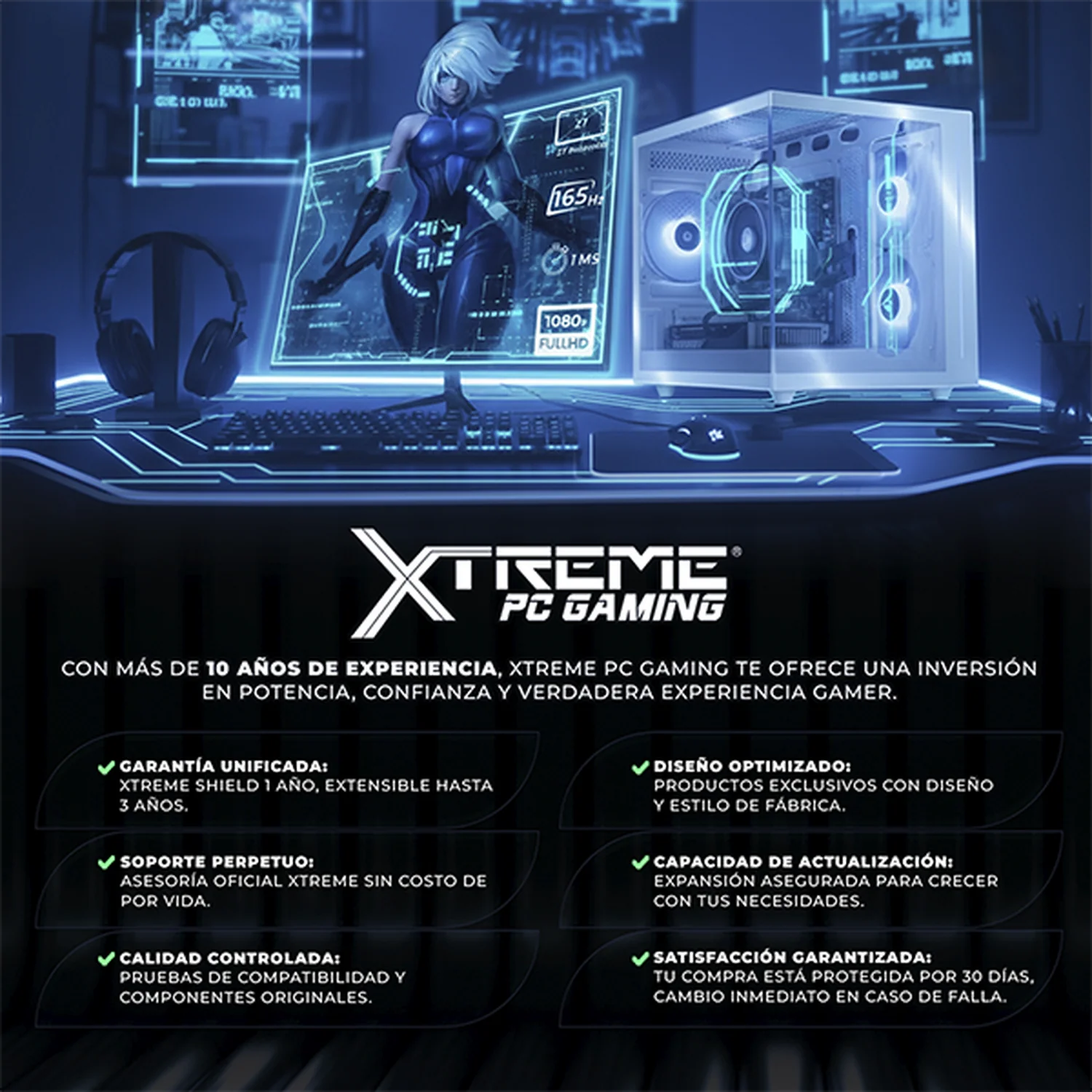 PC Gamer Completa IA Xtreme PC Gaming NVIDIA GeForce RTX 5060 Ti Intel Core Ultra 7 270K Plus 16GB DDR5 SSD 1TB Monitor Curvo 27 180Hz WIFI Black Productividad Versátil Acelerada con IA - Image 5