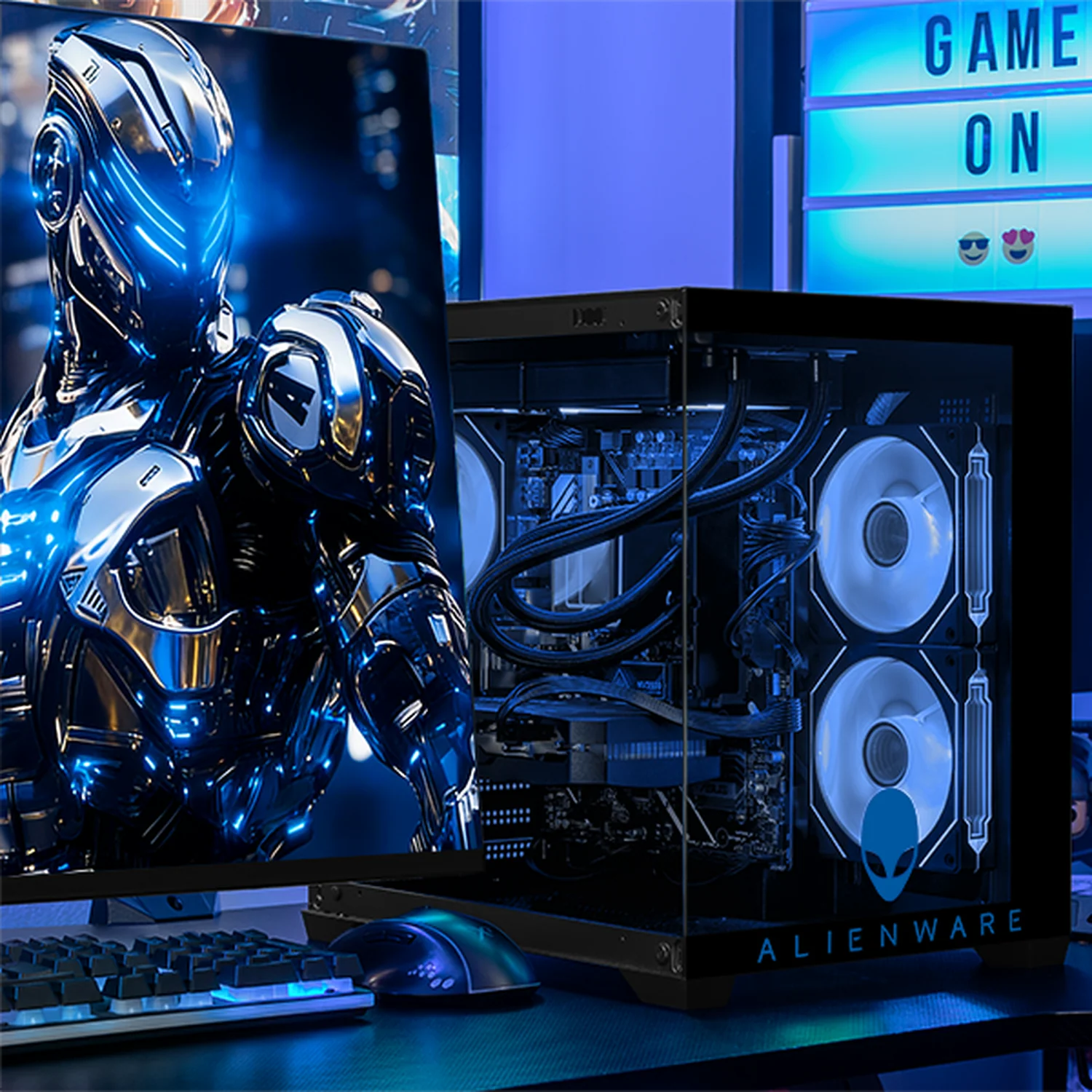 PC Gamer Completa IA Entry Xtreme PC Gaming ALIENWARE NVIDIA GeForce RTX 5060 Intel Core Ultra 5 225F 16GB DDR5 SSD 1TB Monitor Curvo 32 180Hz Sistema Liquido WIFI Productividad Versátil Acelerada con IA - Image 6