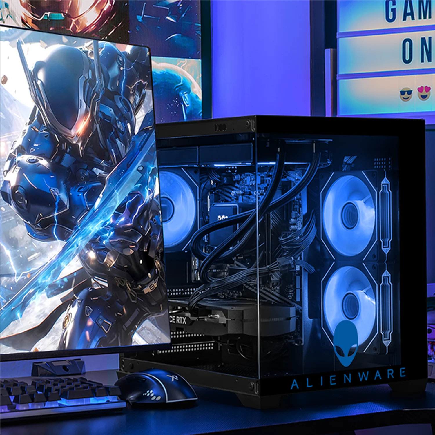 PC Gamer Completa Xtreme PC Gaming ALIENWARE NVIDIA GeForce RTX 5060 Ti AMD Ryzen 7 5700X 32GB SSD 1TB Monitor Curvo 32 180Hz Sistema Liquido WIFI gaming 1080p, estudios y multitarea - Image 6
