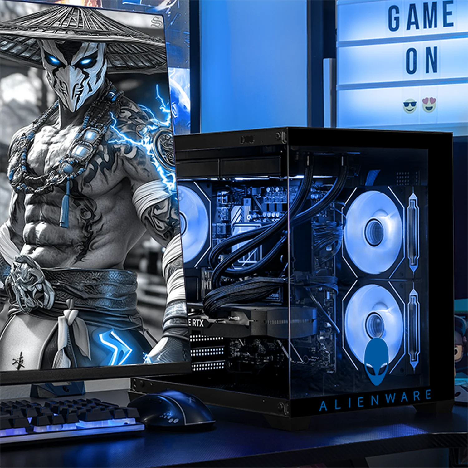 PC Gamer Completa Xtreme PC Gaming ALIENWARE NVIDIA GeForce RTX 5060 Ti Intel Core Ultra 7 265F 32GB DDR5 SSD 1TB Monitor Curvo 32 180Hz Sistema Liquido WIFI gaming 1080p, estudios y multitarea - Image 6