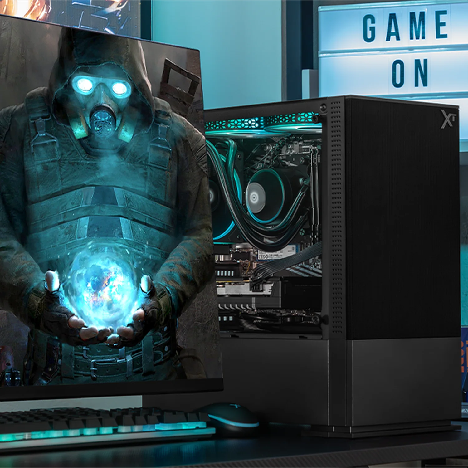 PC Gamer Completa Xtreme PC Gaming AMD Radeon RX 9060 Ryzen 7 5700X 16GB SSD 1TB Monitor 27 165Hz Sistema Liquido WIFI BT Black gaming 1080p, estudios y multitarea - Image 6