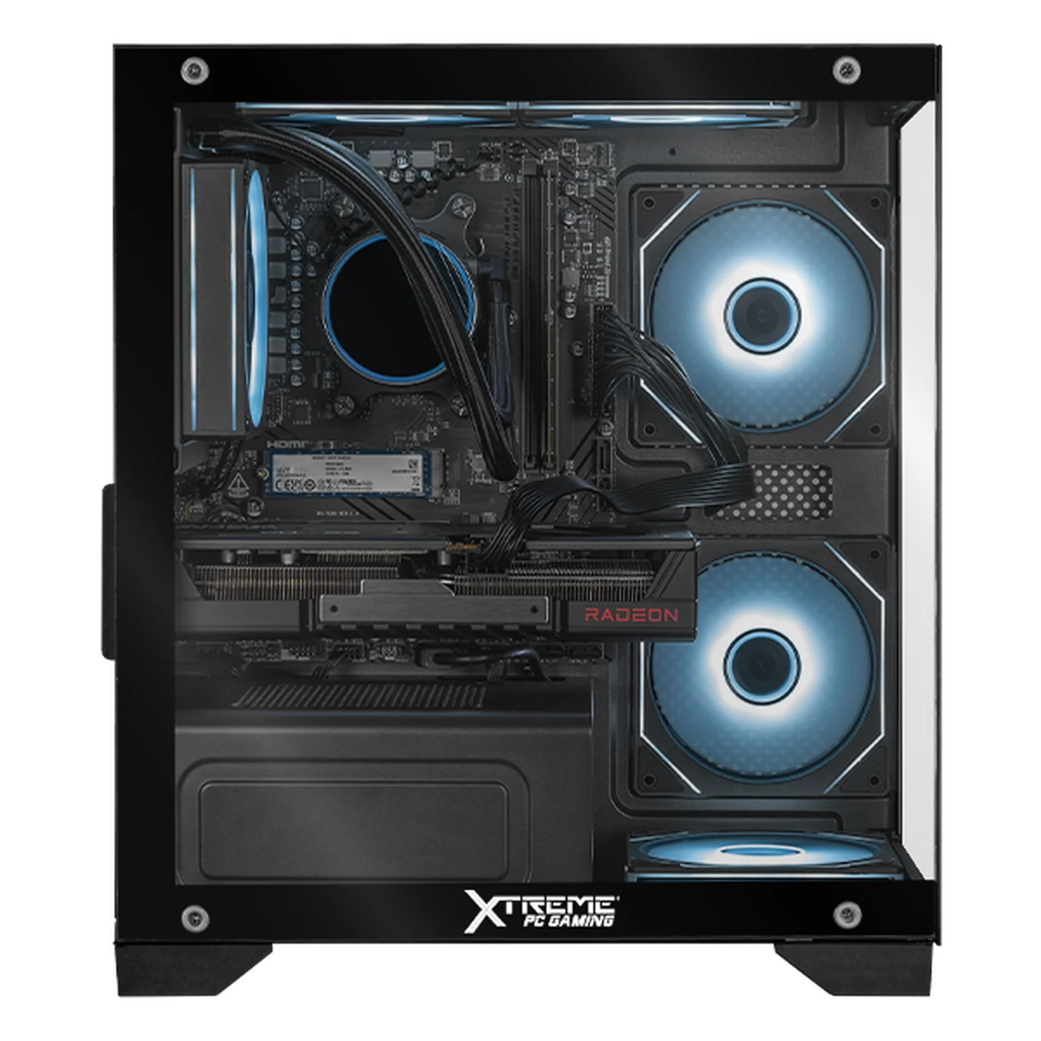PC Gamer Completa Xtreme PC Gaming AMD Radeon RX 9060 XT Ryzen 9 7900X 16GB DDR5 SSD 1TB Monitor 27 165Hz Sistema Liquido WIFI BT Black gaming 1080p, estudios y multitarea - Image 2