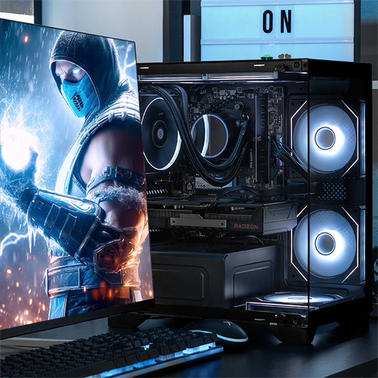 PC Gamer Completa Xtreme PC Gaming AMD Radeon RX 9060 XT Ryzen 9 7900X 16GB DDR5 SSD 1TB Monitor 27 165Hz Sistema Liquido WIFI BT Black gaming 1080p, estudios y multitarea - Image 6