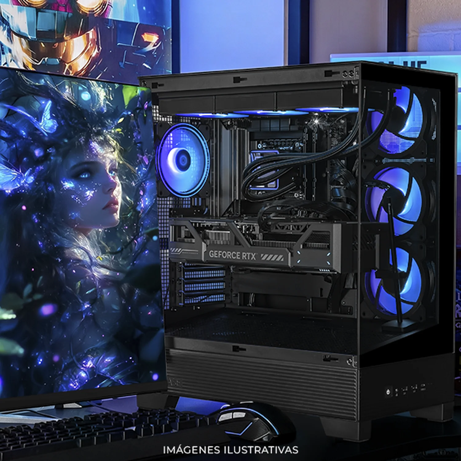 PC Gamer Completa IA PRO Xtreme PC Gaming ASUS NVIDIA GeForce RTX 5090 Intel Core Ultra 9 285 32GB DDR5 SSD 1TB Monitor Curvo 27 180Hz Sistema Liquido WIFI Black PBA Productividad Profesional impulsada por IA Avanzada - Image 6