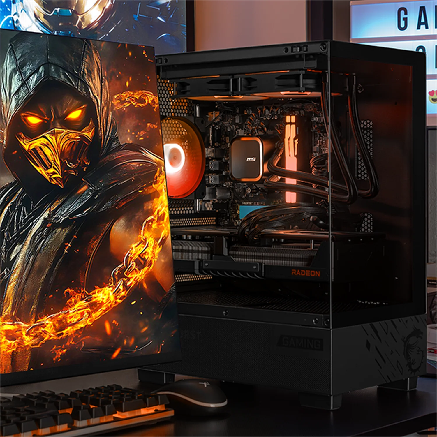 PC Gamer Completa Xtreme PC Gaming MSI AMD Radeon RX 9070 XT Ryzen 9 7900X 32GB DDR5 SSD 1TB Monitor Curvo 27 200Hz Sistema Liquido WIFI W11 Black gaming competitivo y streaming - Image 6